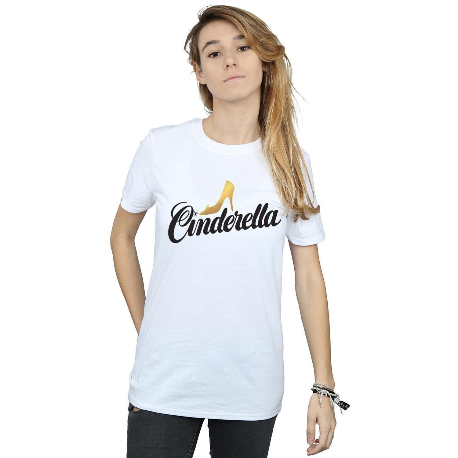 Cinderella Shoe Logo Cotton Boyfriend T Shirt