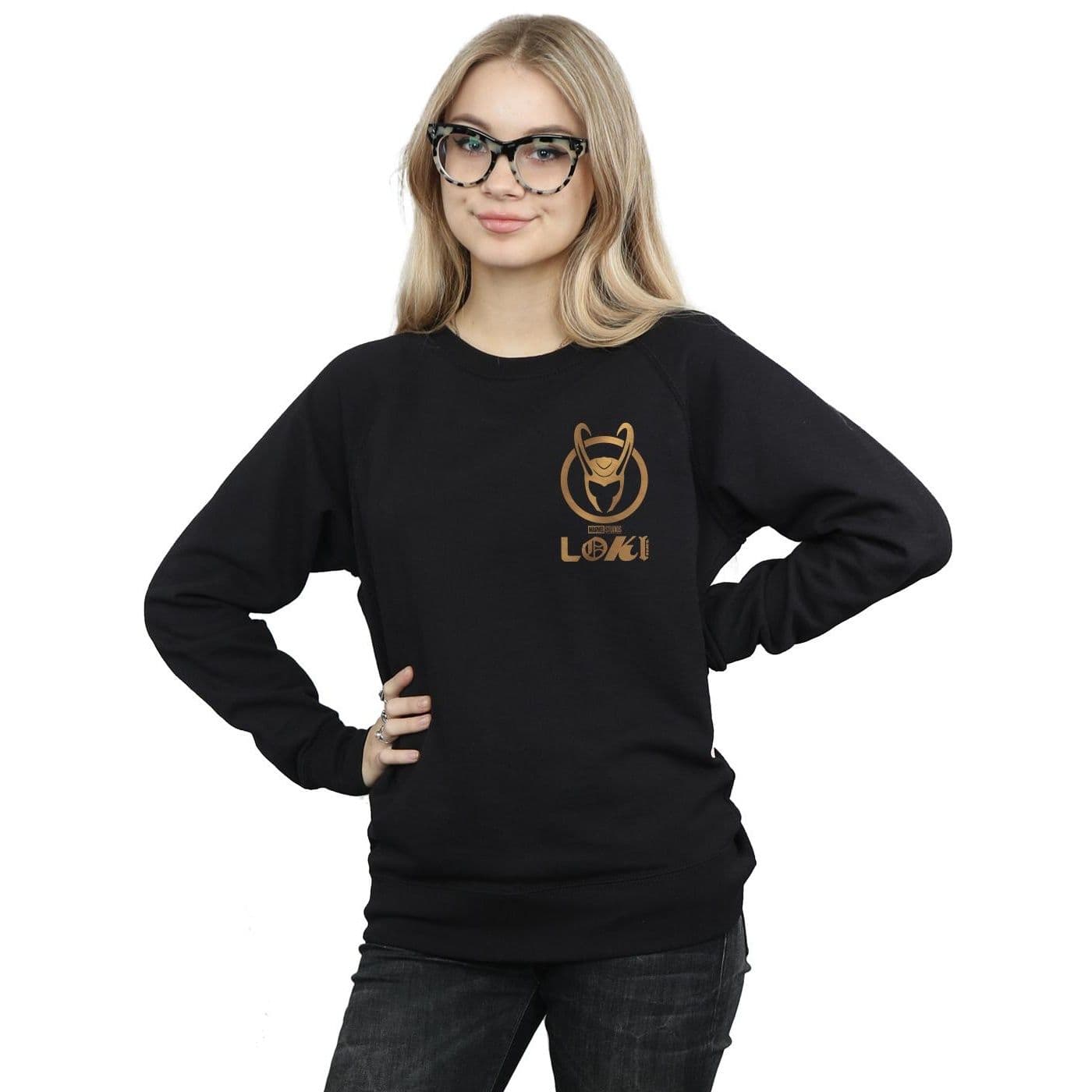 Loki Horn Logo Faux Pocket Sweatshirt