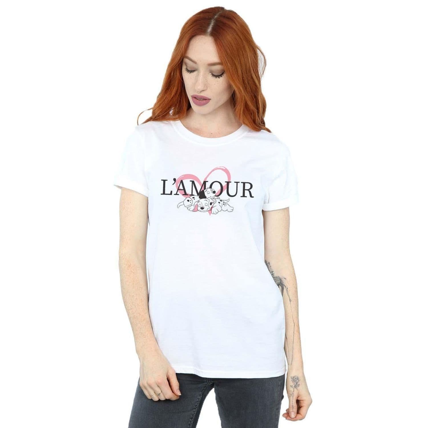 101 Dalmatians L´Amour Cotton Boyfriend T Shirt