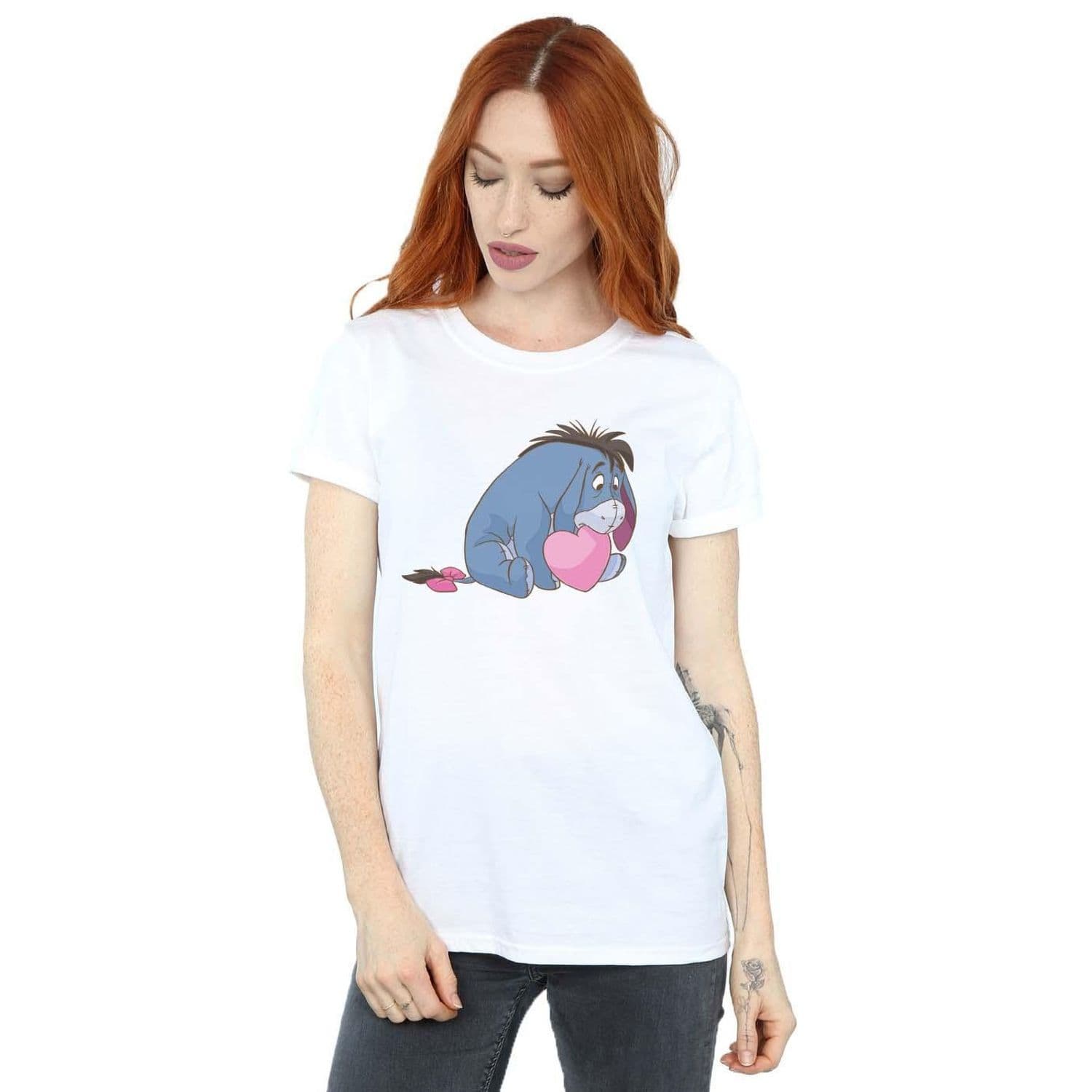 Winnie Pooh Eeyore Mouth Cotton Boyfriend T Shirt