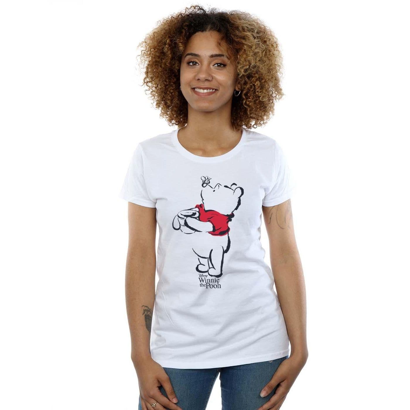 Winnie Pooh Drawing Cotton T Shirt