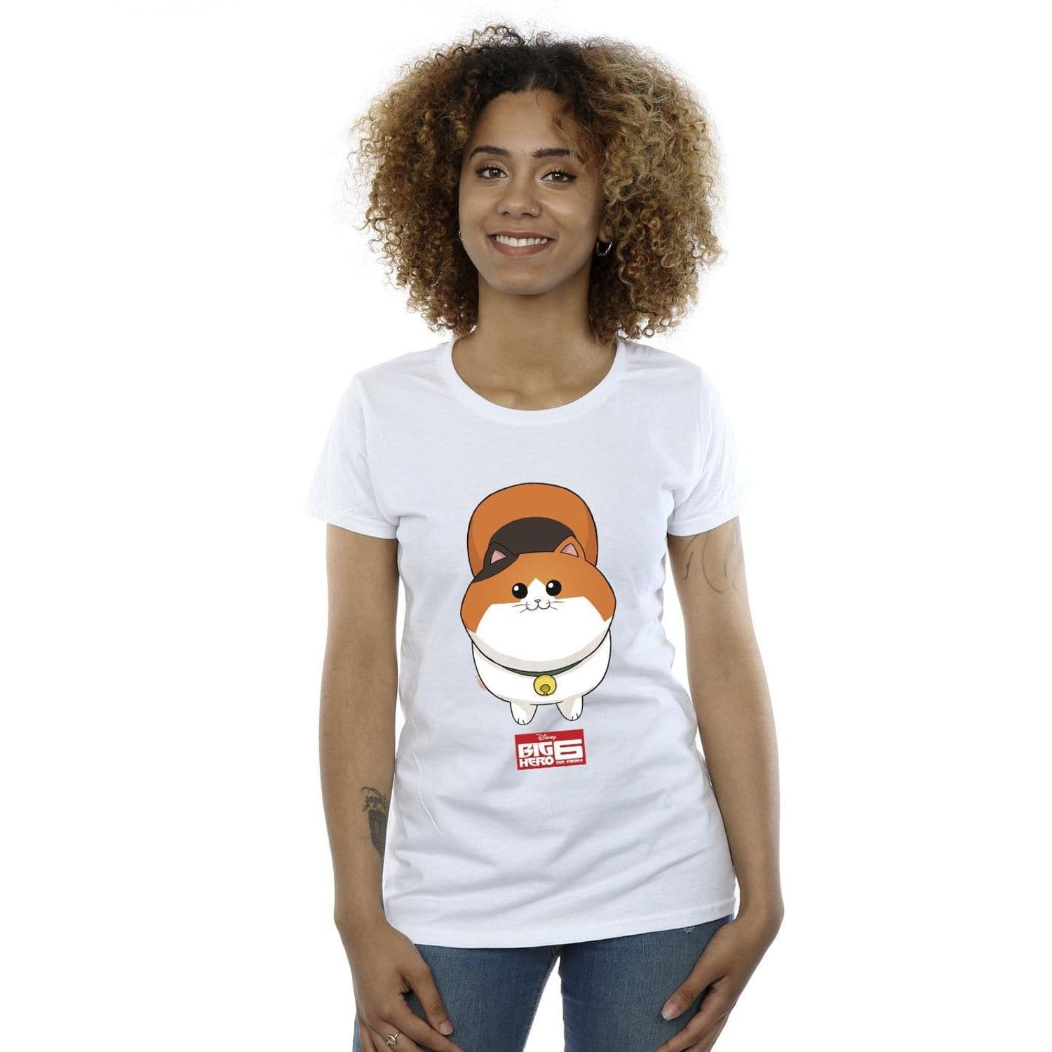 Big Hero 6 Baymax Kitten Face Cotton T Shirt