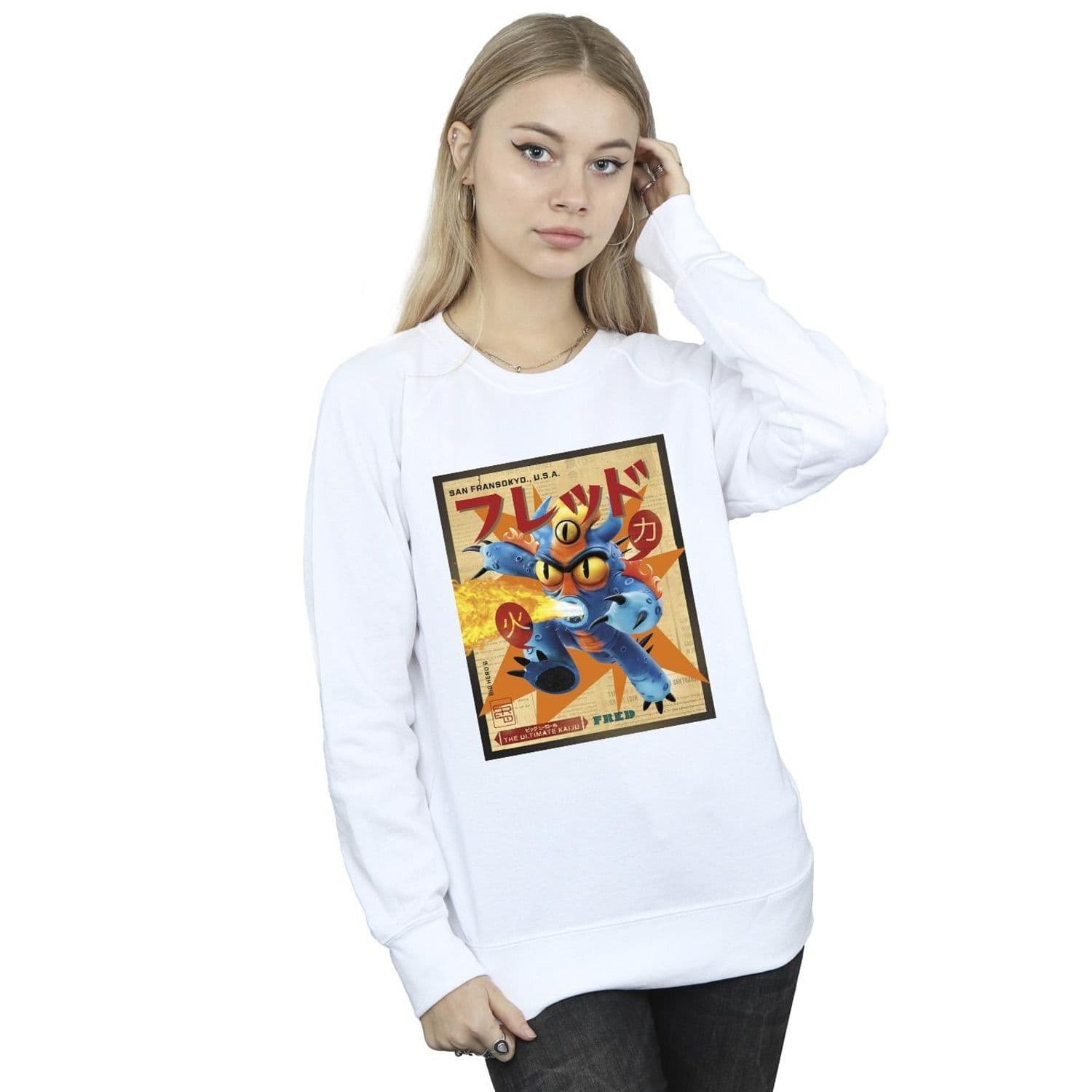 Big Hero 6 Baymax Fred Newspaper Sweatshirt