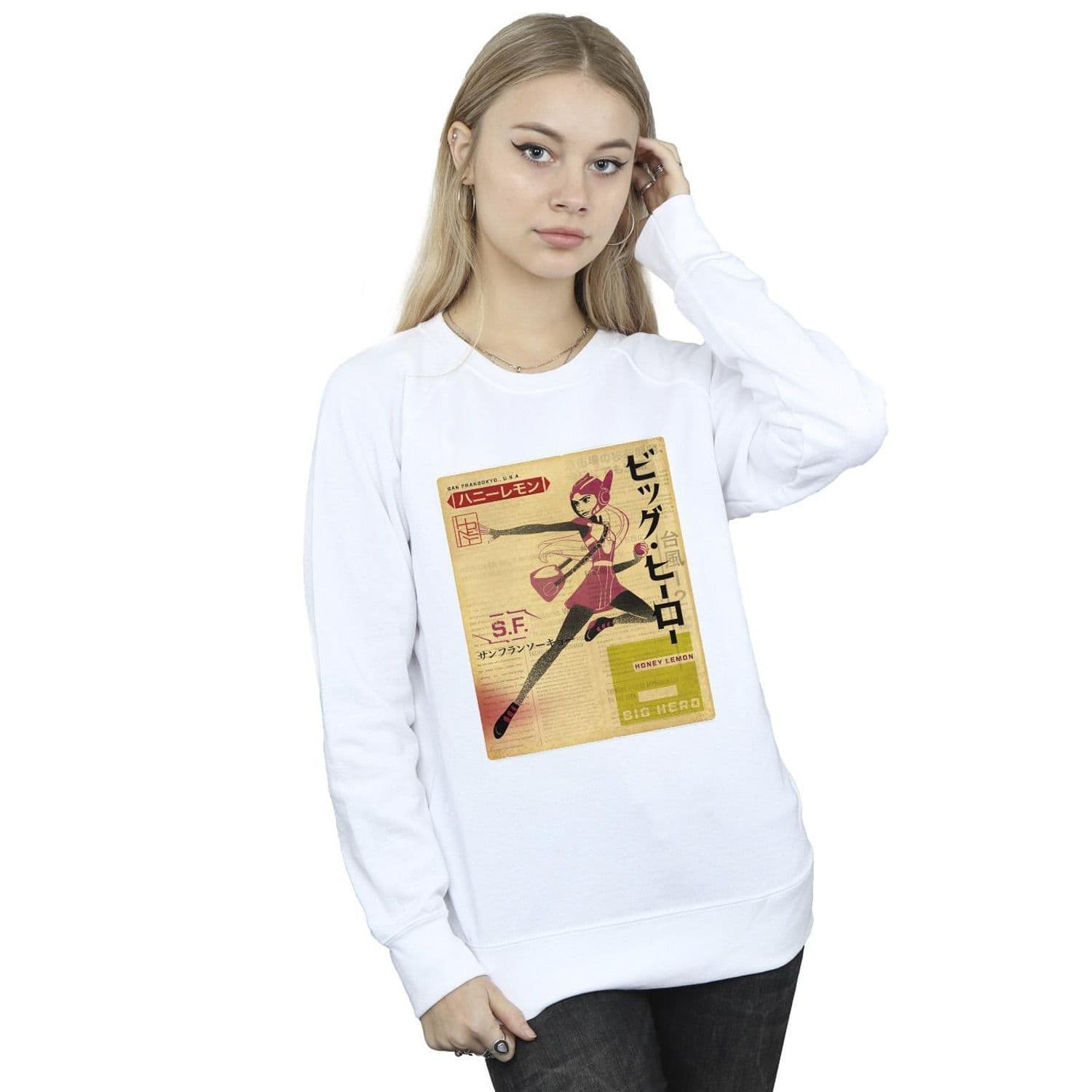 Big Hero 6 Baymax Honey Lemon Newspaper Sweatshirt