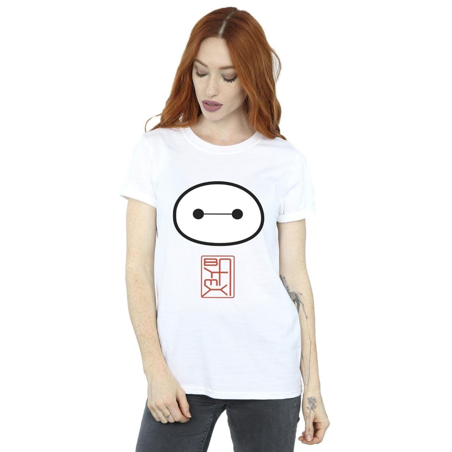 Big Hero 6 Baymax Icon Cotton Boyfriend T Shirt