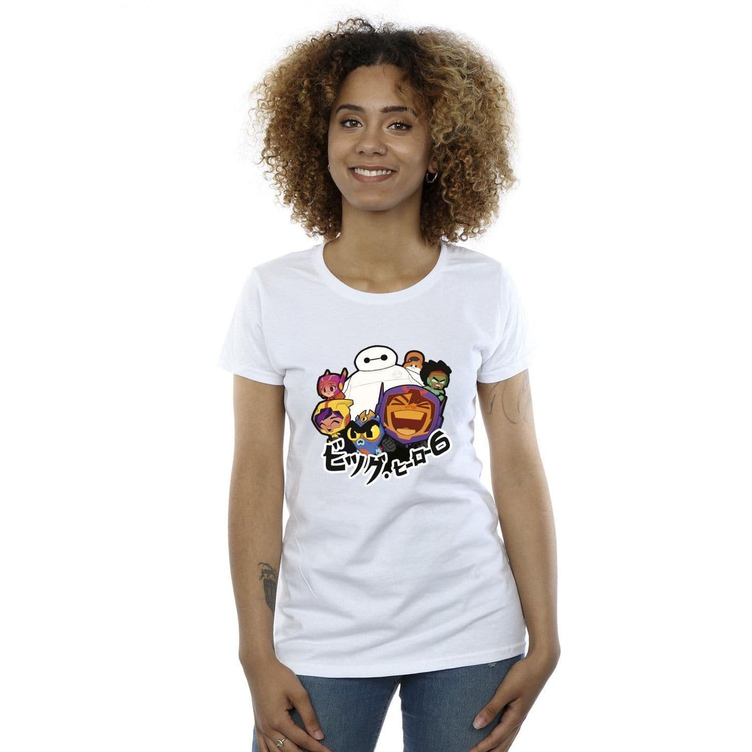Big Hero 6 Baymax Group Manga Cotton T Shirt