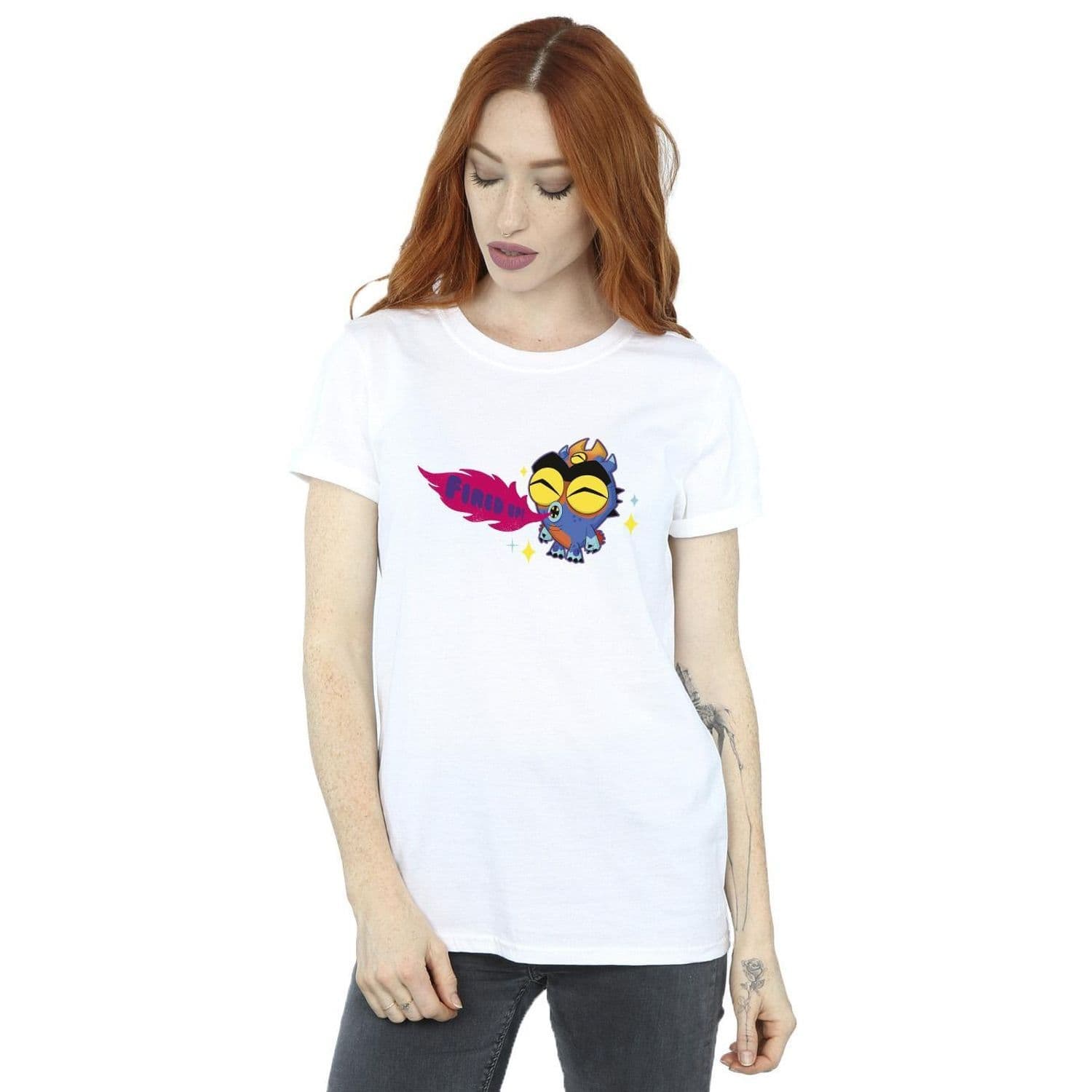 Big Hero 6 Baymax Fred Fired Up Cotton Boyfriend T Shirt