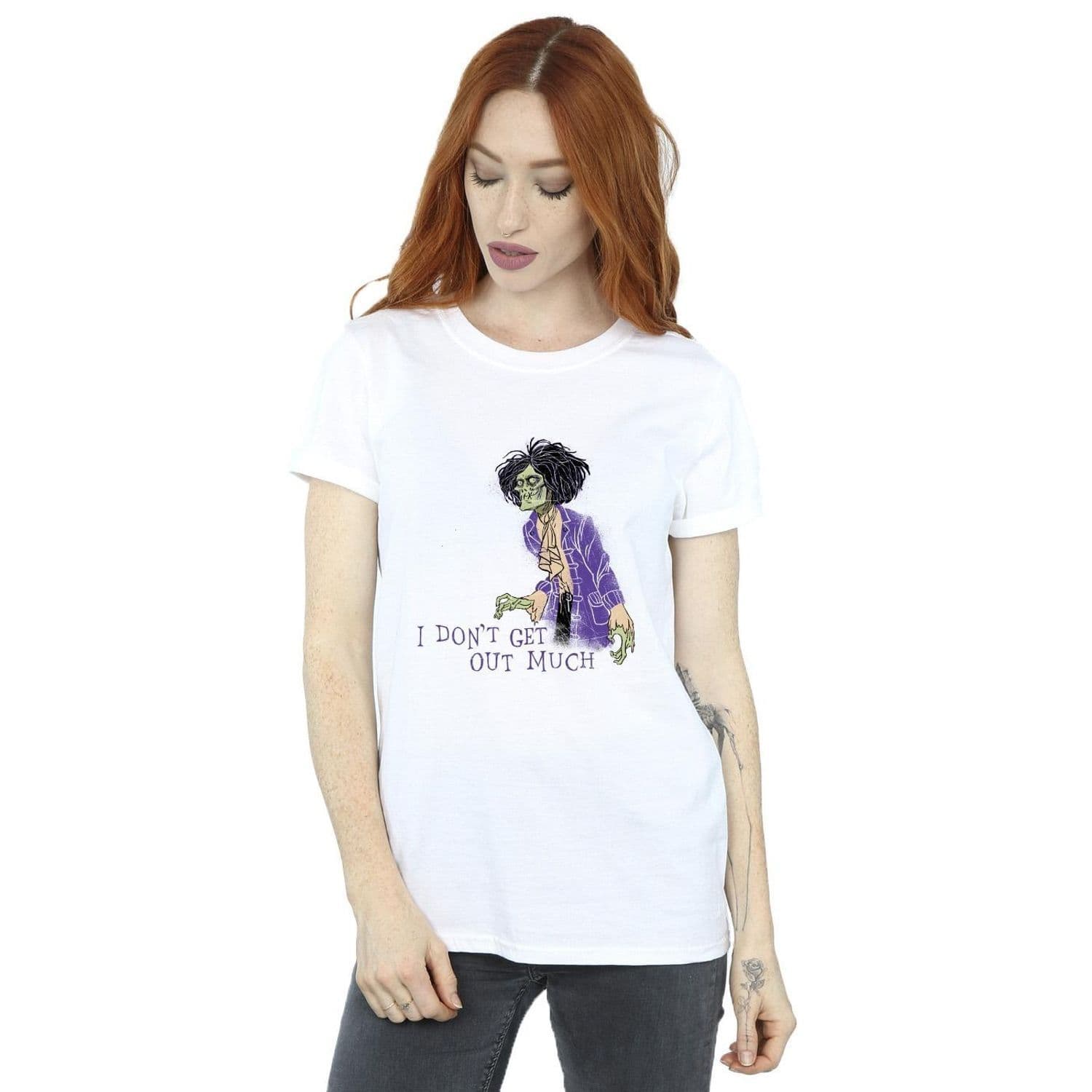 Hocus Pocus Don´t Get Out Much Cotton Boyfriend T Shirt