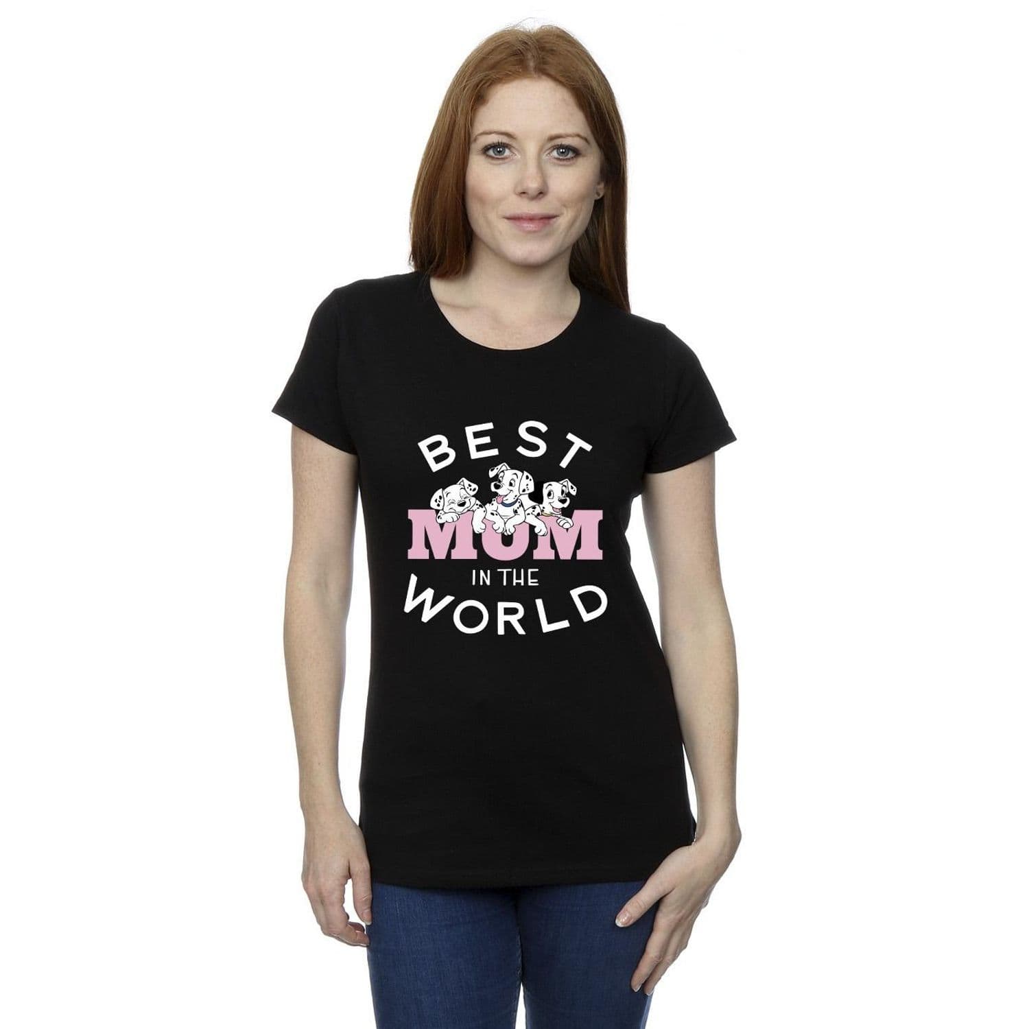 101 Dalmatians Best Mum World Cotton T Shirt