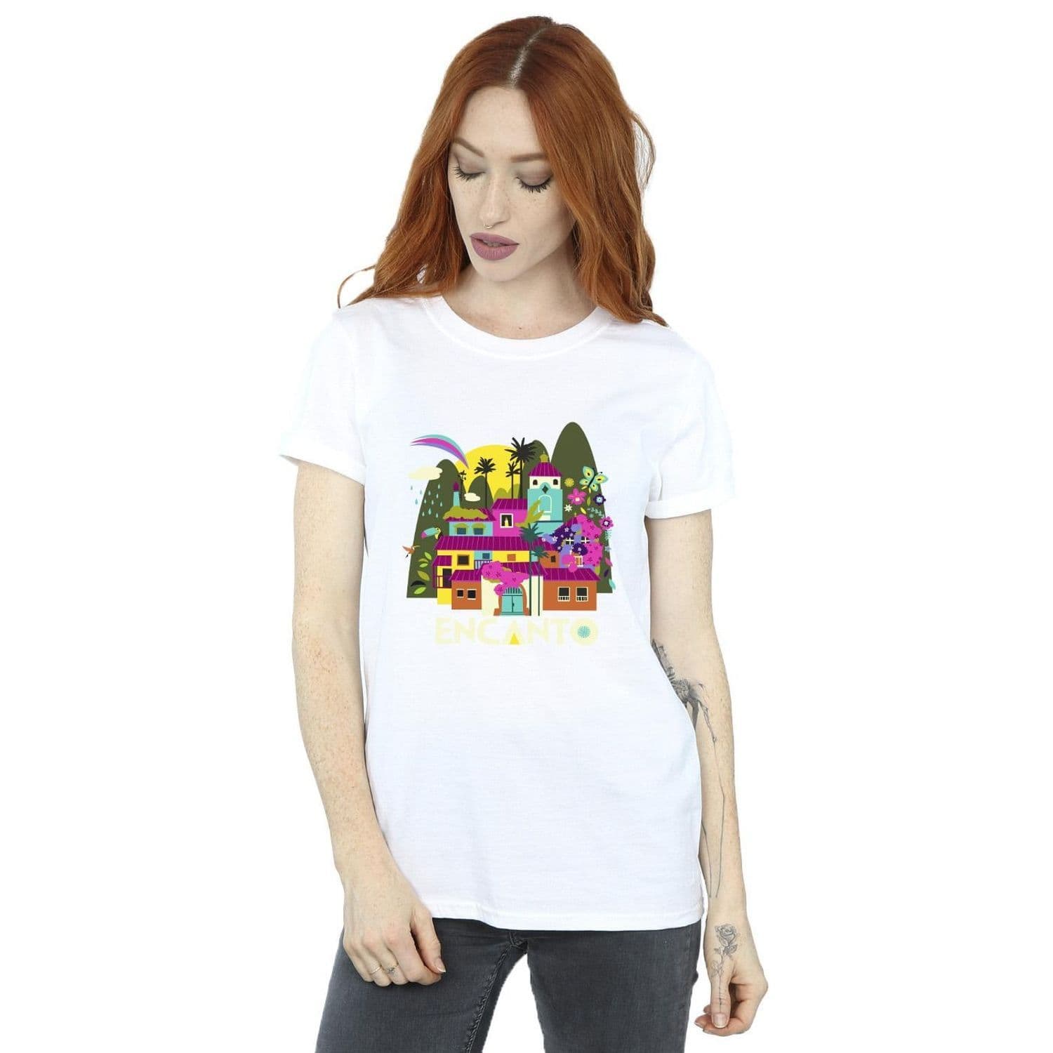 Encanto Many Houses Cotton Boyfriend T Shirt