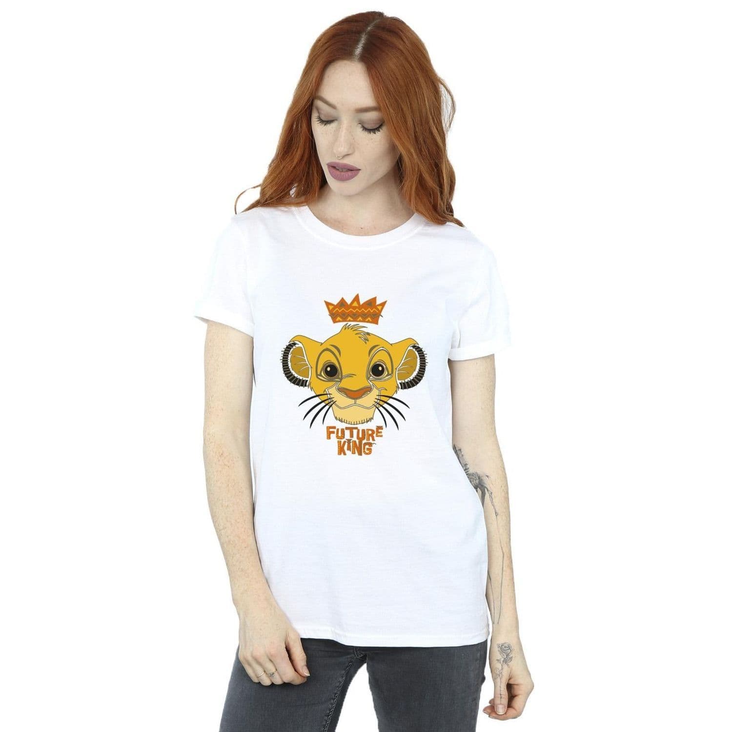 Lion King Future King Cotton Boyfriend T Shirt