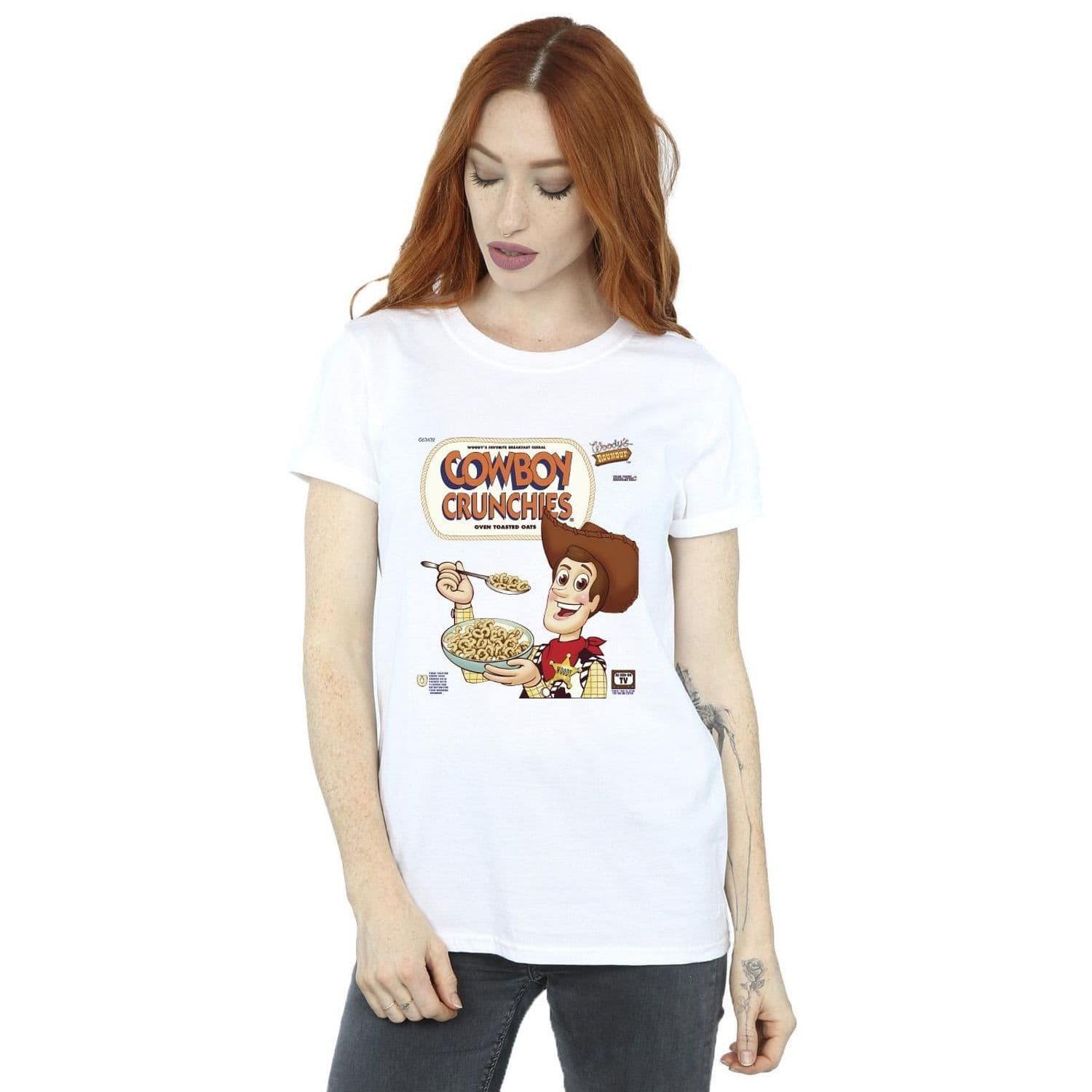 Toy Story Woody Cowboy Crunchies Cotton Boyfriend T Shirt