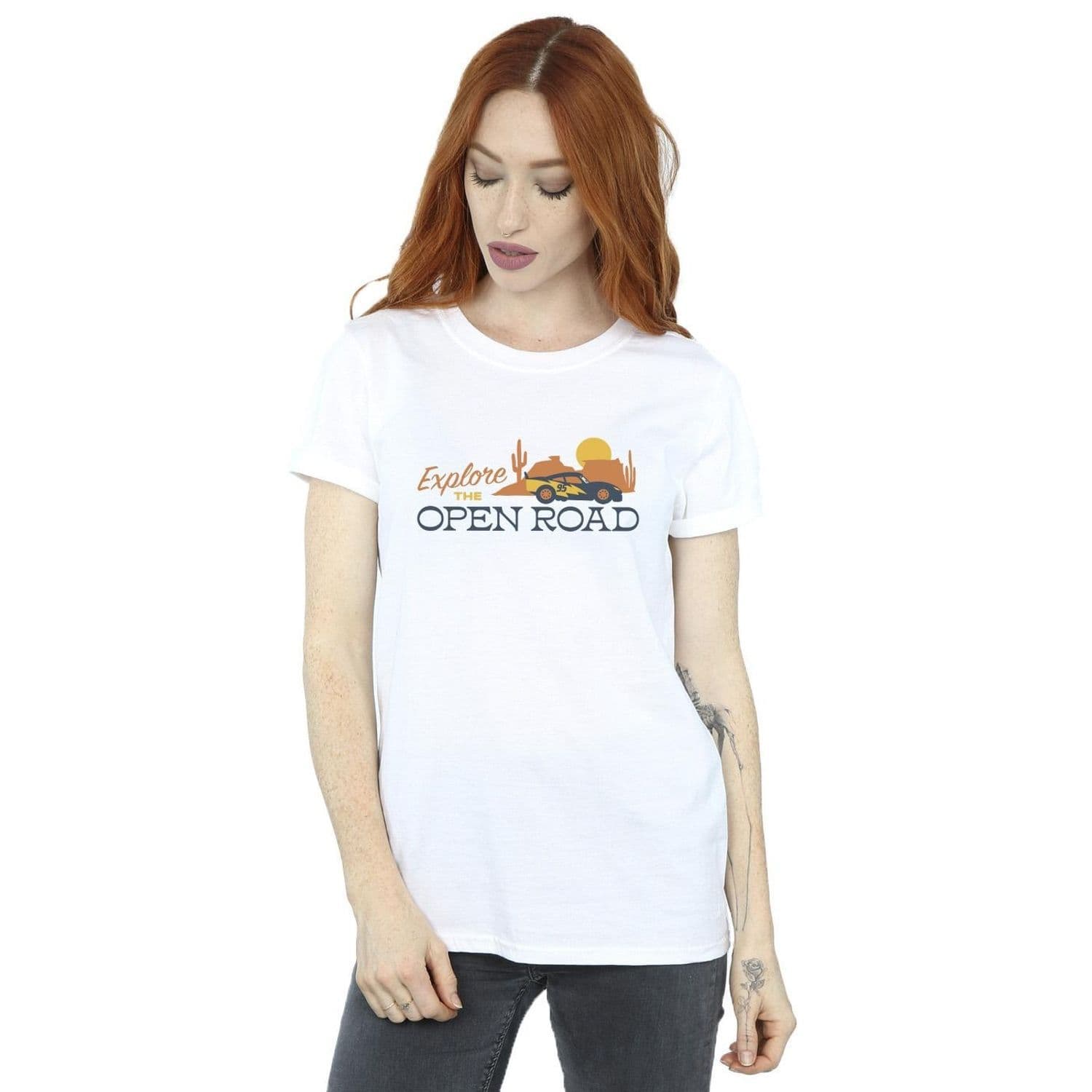 Cars Explore Open Road Cotton Boyfriend T Shirt