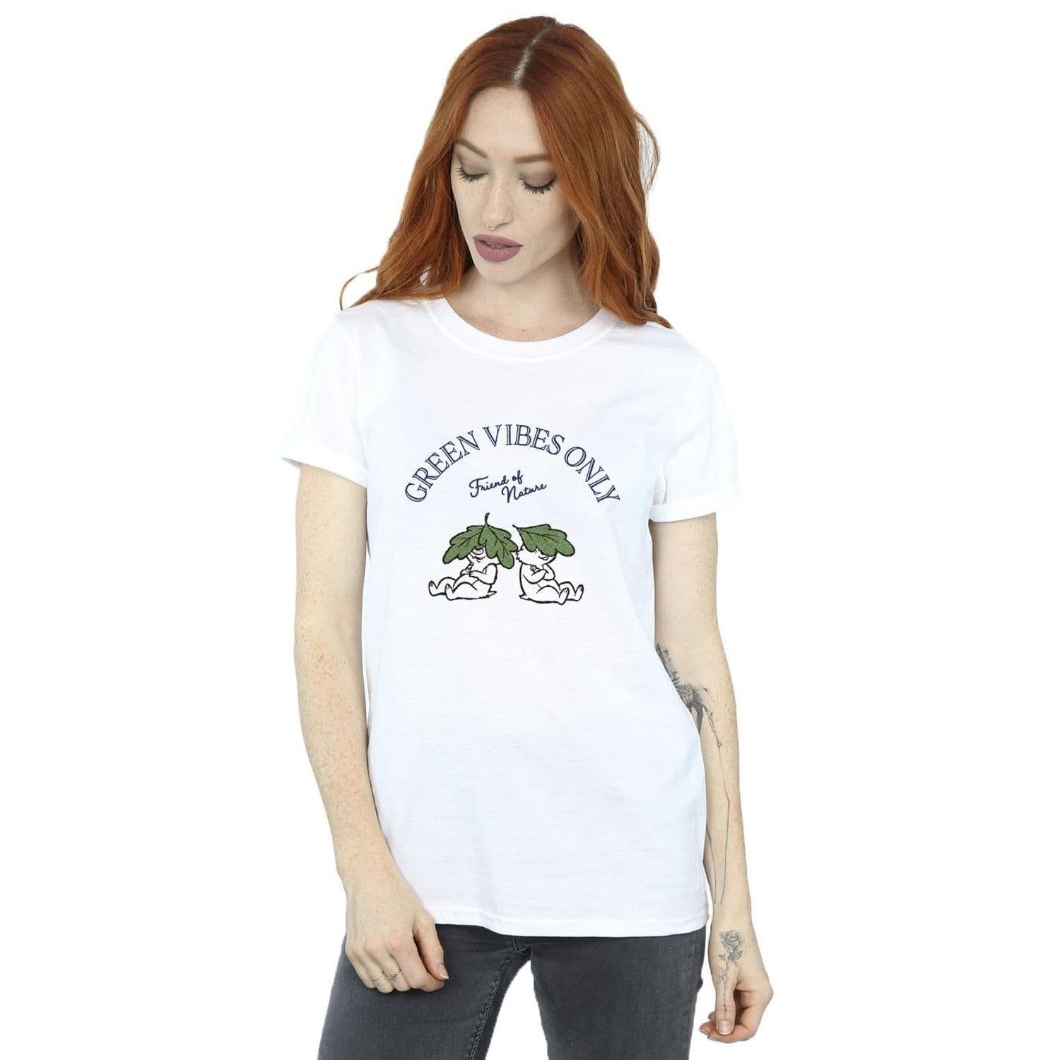 Chip ´n Dale Green Vibes Only Cotton Boyfriend T Shirt