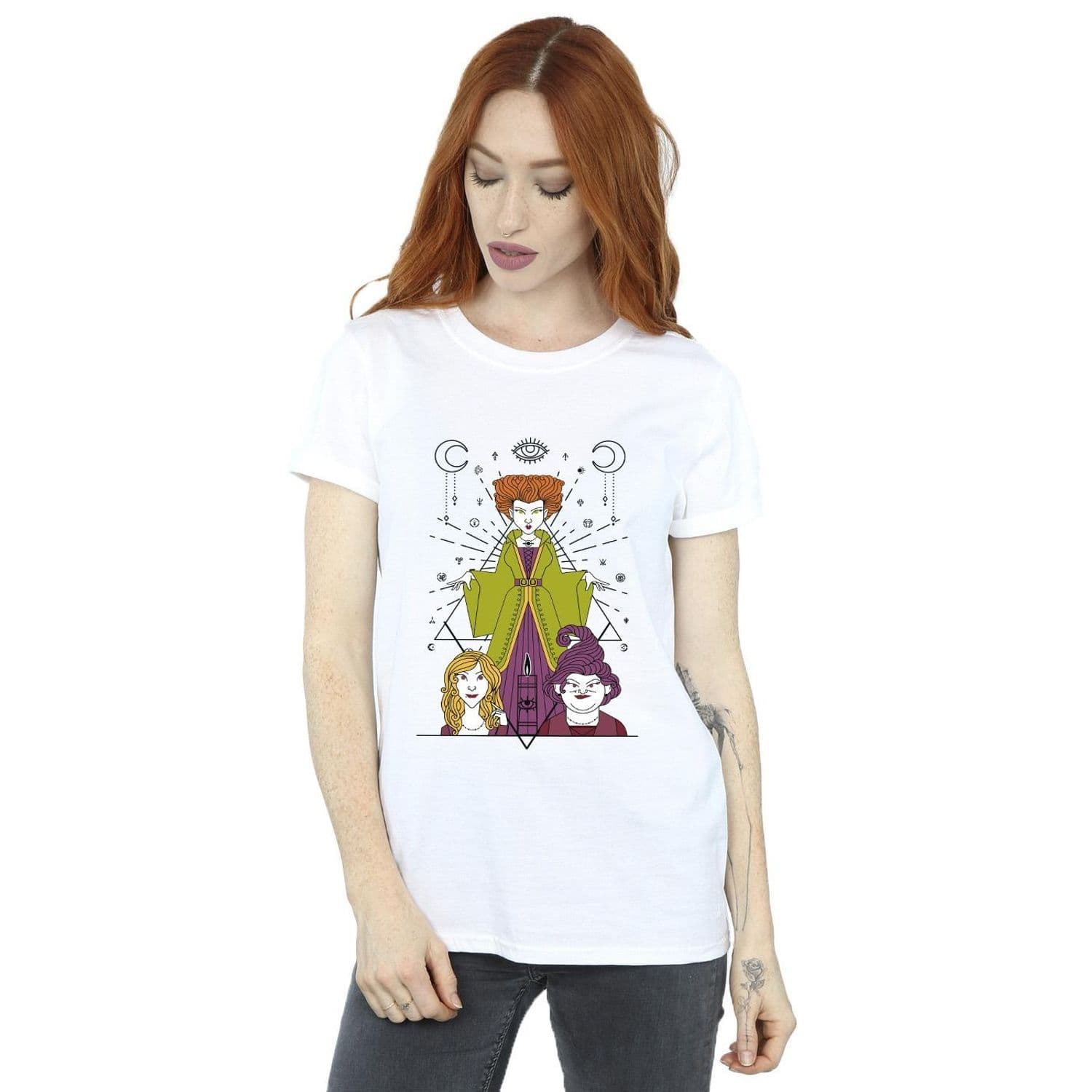 Hocus Pocus Candle Cotton Boyfriend T Shirt