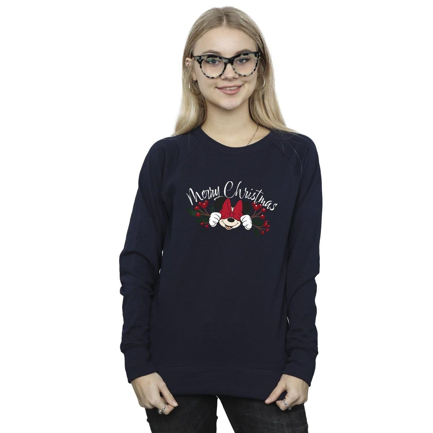 Minnie Mouse Christmas Holly Sweatshirt
