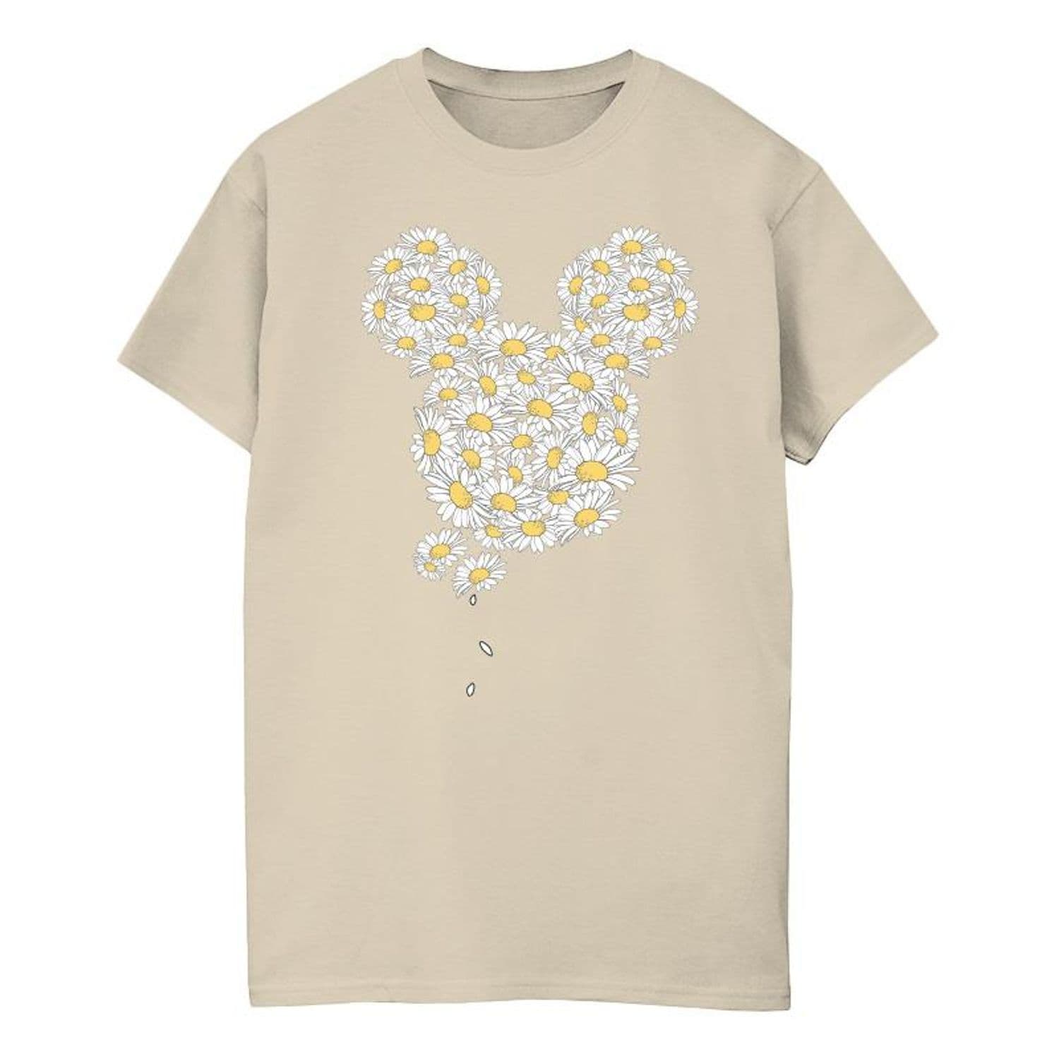 Mickey Mouse Chamomile Head Cotton Boyfriend T Shirt Light