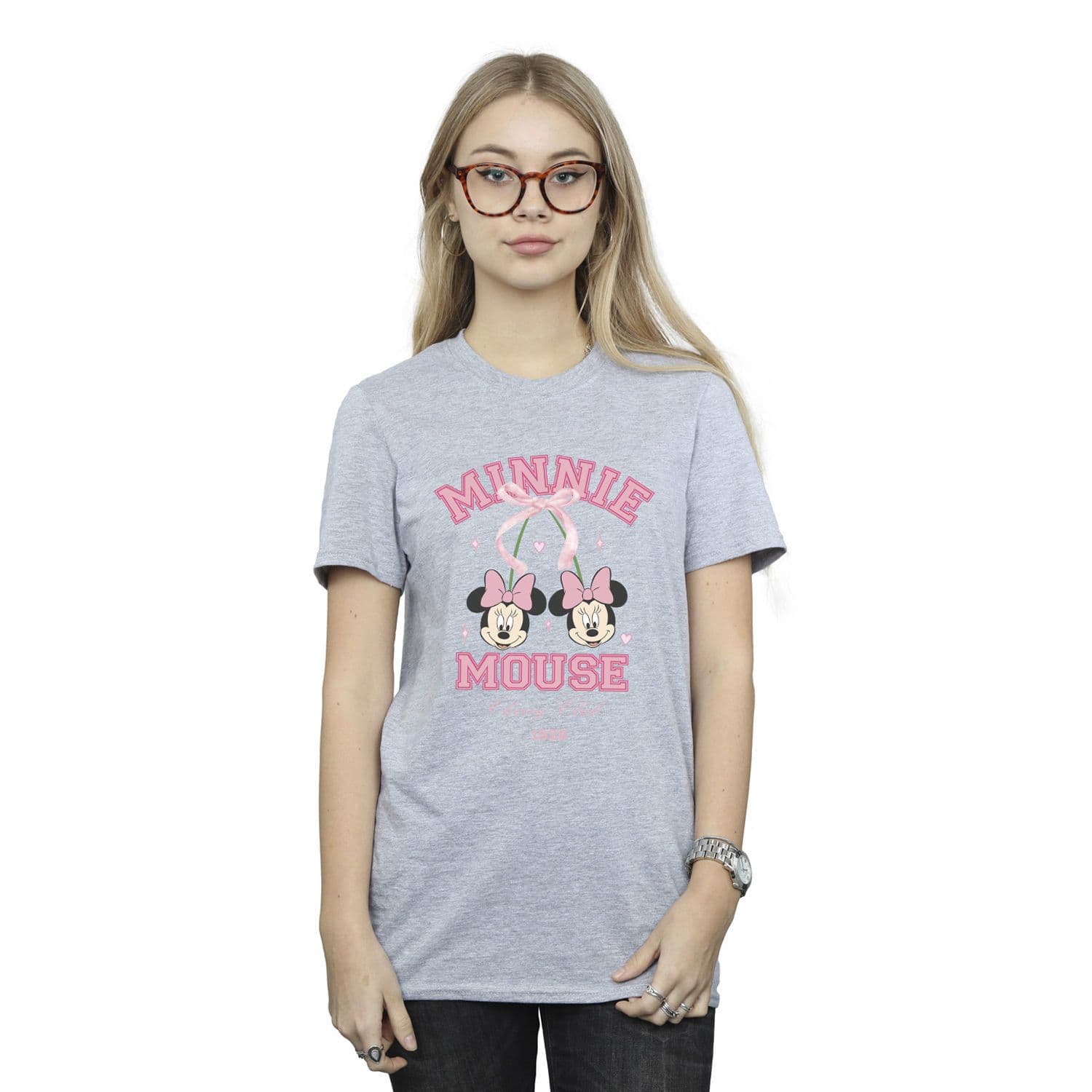 Cherry Club Minnie Mouse Boyfriend T Shirt