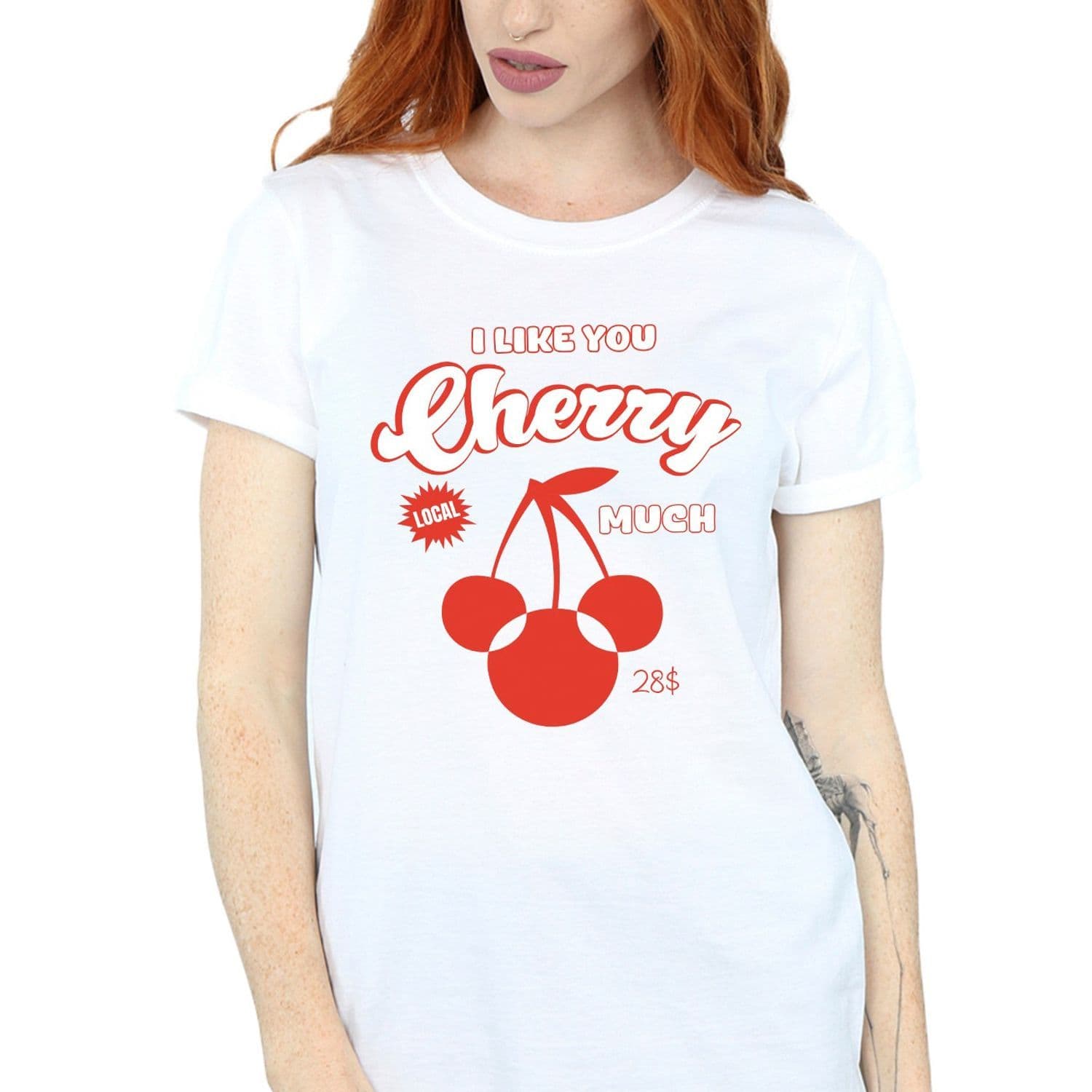 Cherry Much Minnie Mouse Boyfriend T Shirt