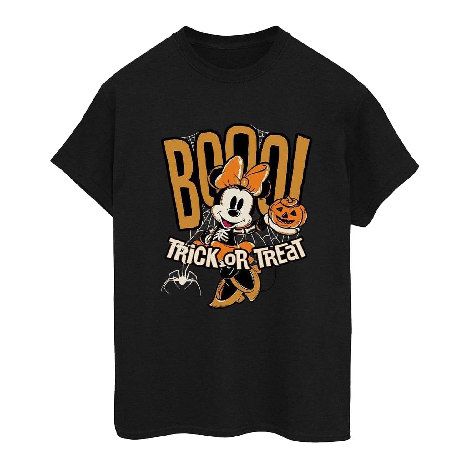 Boo Trick Or Treat Minnie Mouse Cotton Boyfriend T Shirt