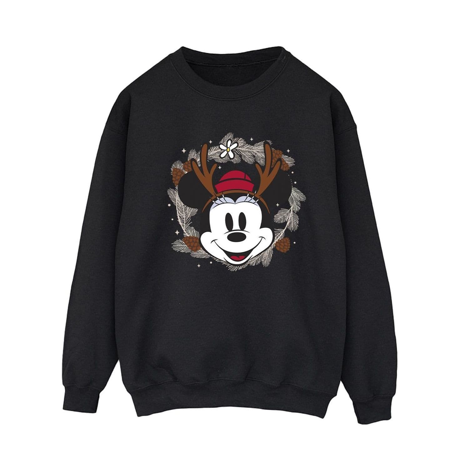 Minnie Mouse Reindeer Wreath Sweatshirt