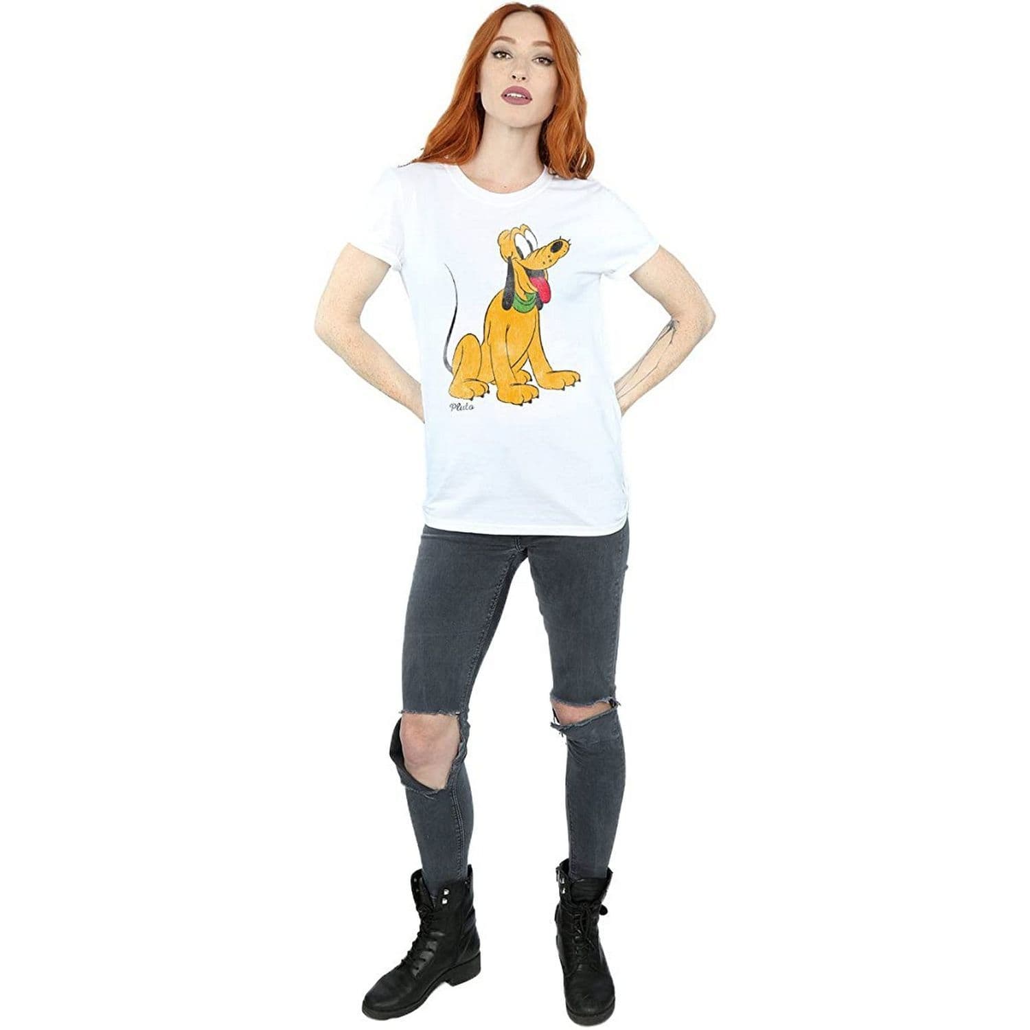 Classic Pluto Cotton Boyfriend T Shirt