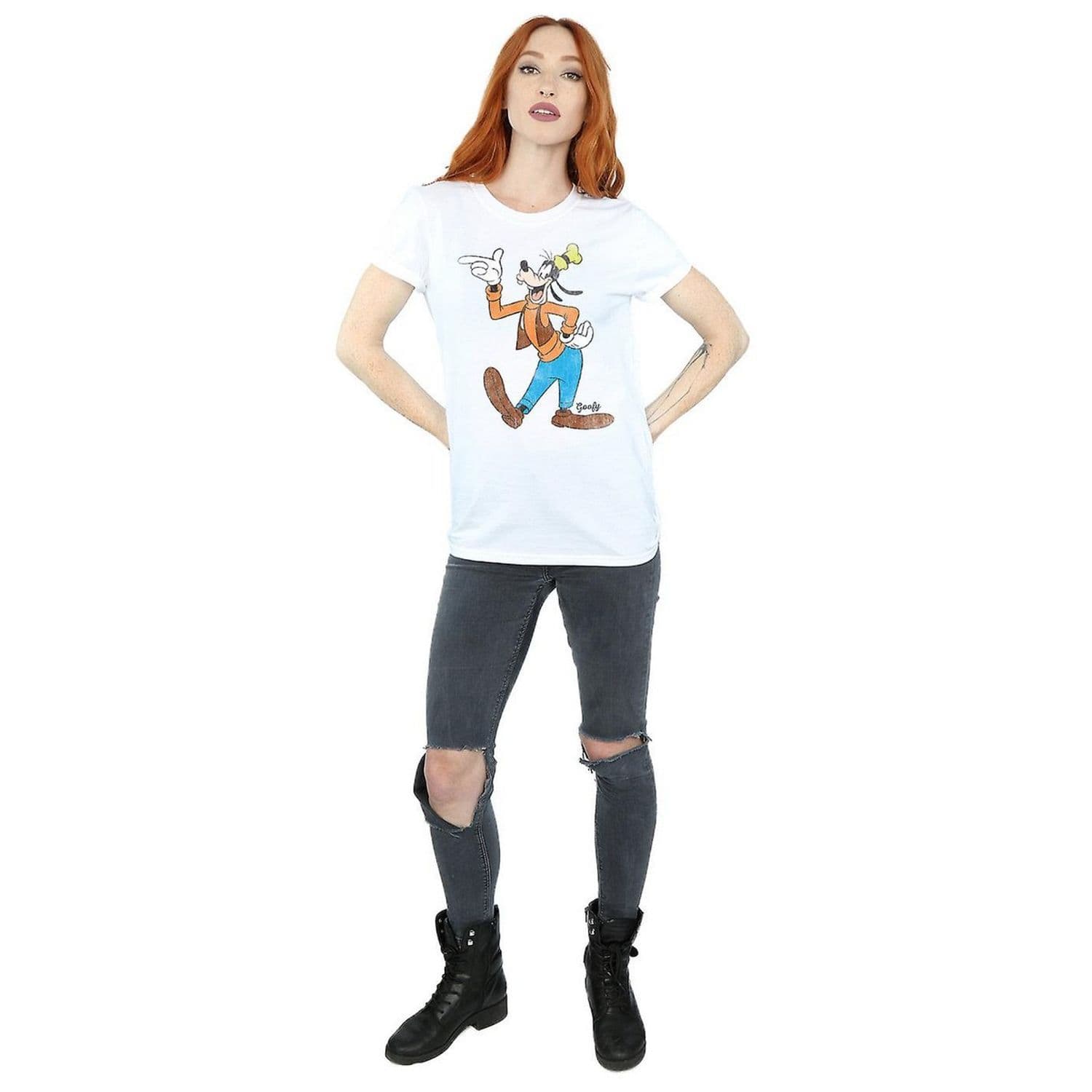 Classic Goofy Cotton Boyfriend T Shirt