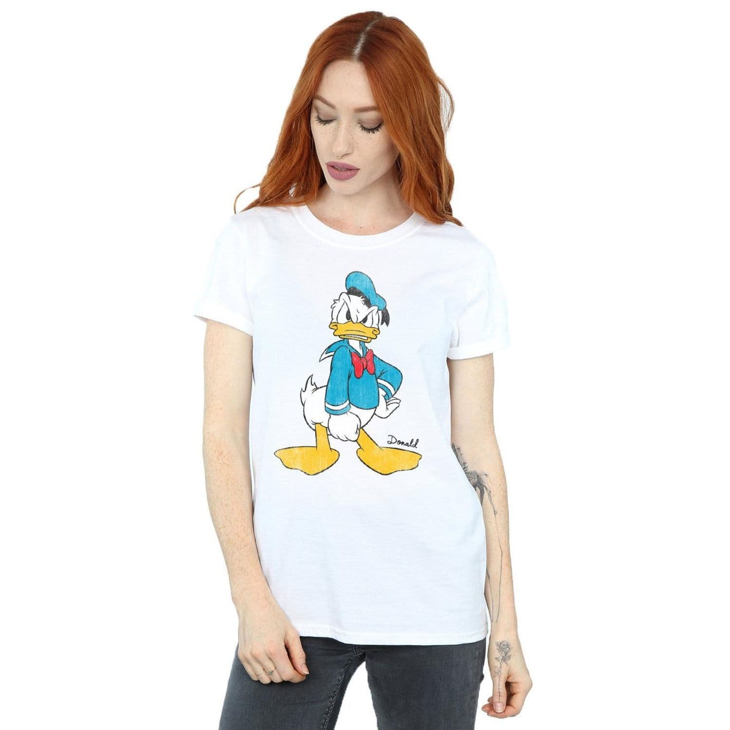 Angry Donald Duck Cotton Boyfriend T Shirt