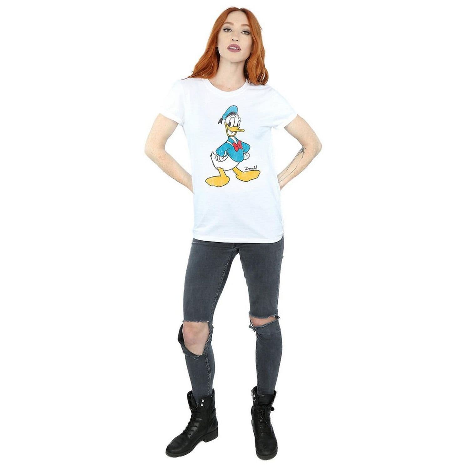 Classic Donald Duck Cotton Boyfriend T Shirt