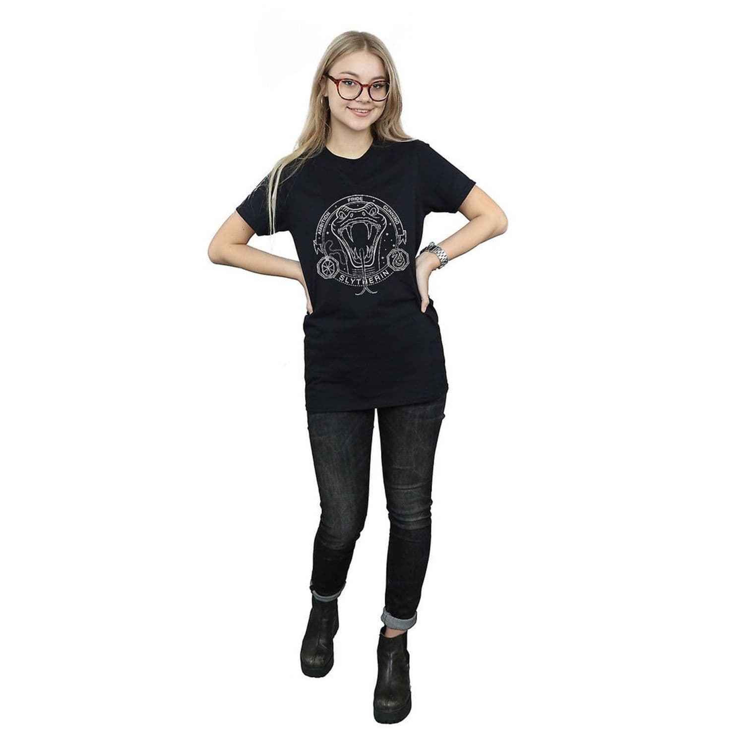 Slytherin Cotton Boyfriend T Shirt