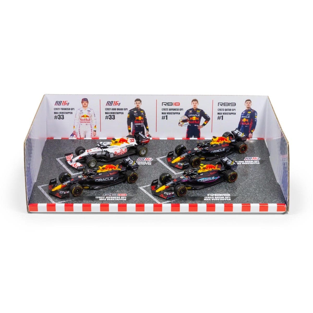 1 43 F1 Bull Racing 4Pk Max Verstappen Champion Set