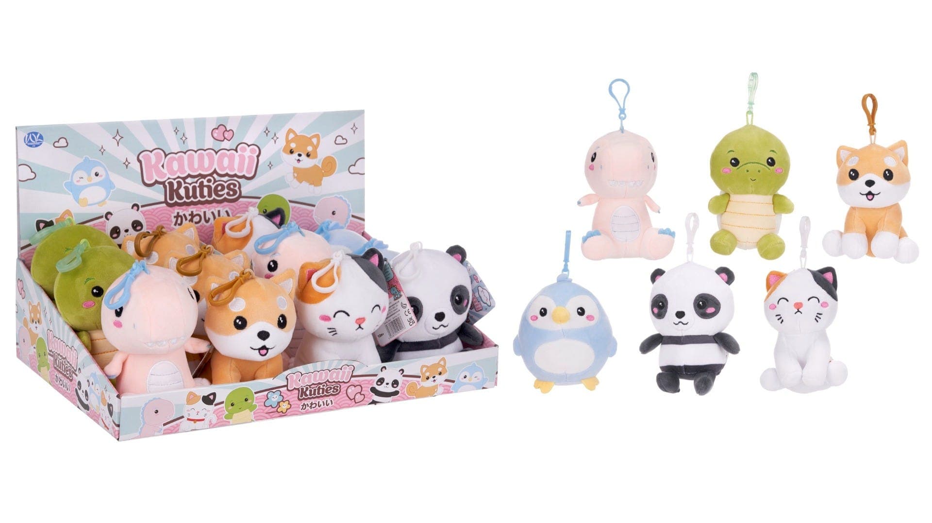 5" Kawaii Kuties 6 Assortment Bag Clips Series 1