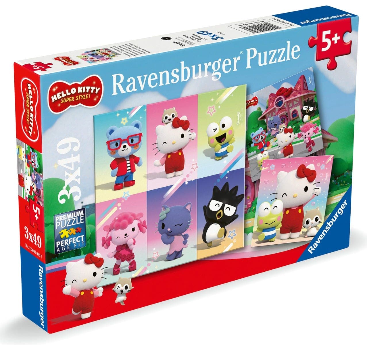 Hello Kitty 3 X 49 Piece Jigsaw Puzzles