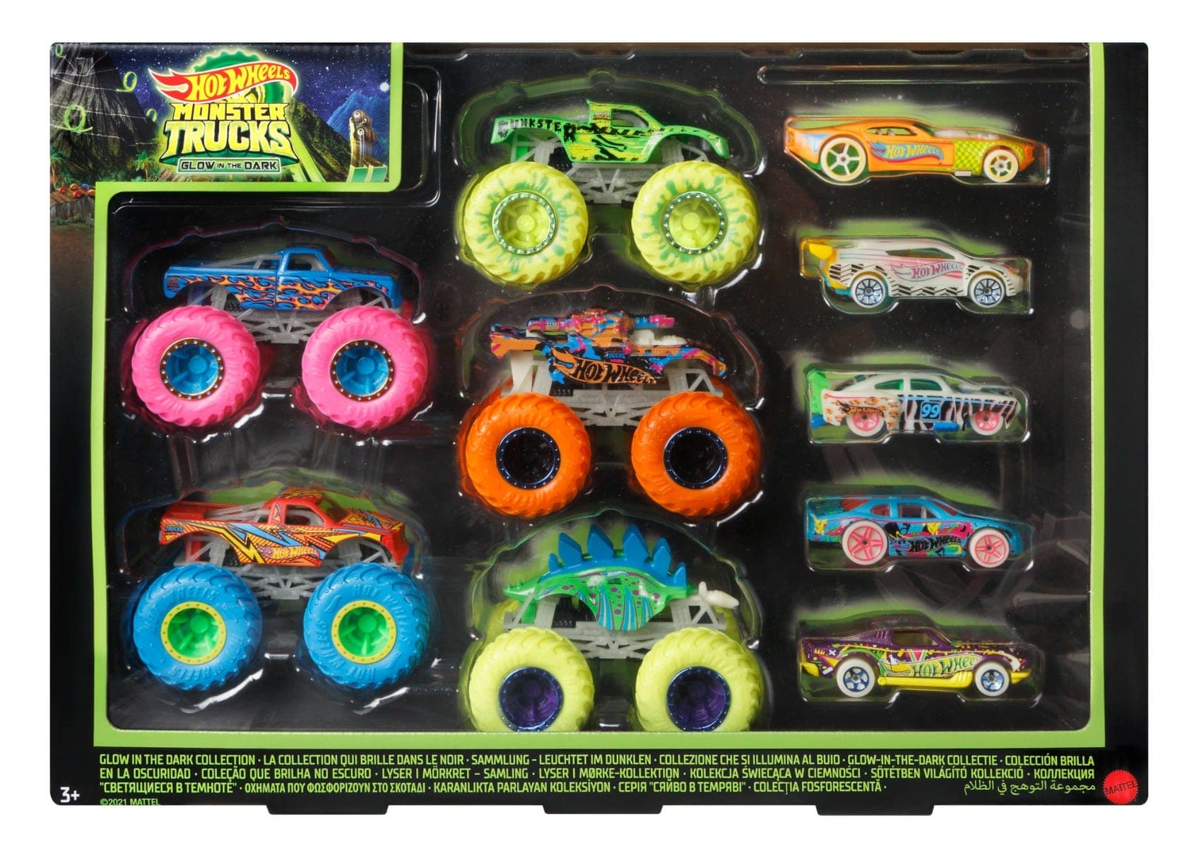 Hot Wheels® Monster Trucks Glow Dark Bundle