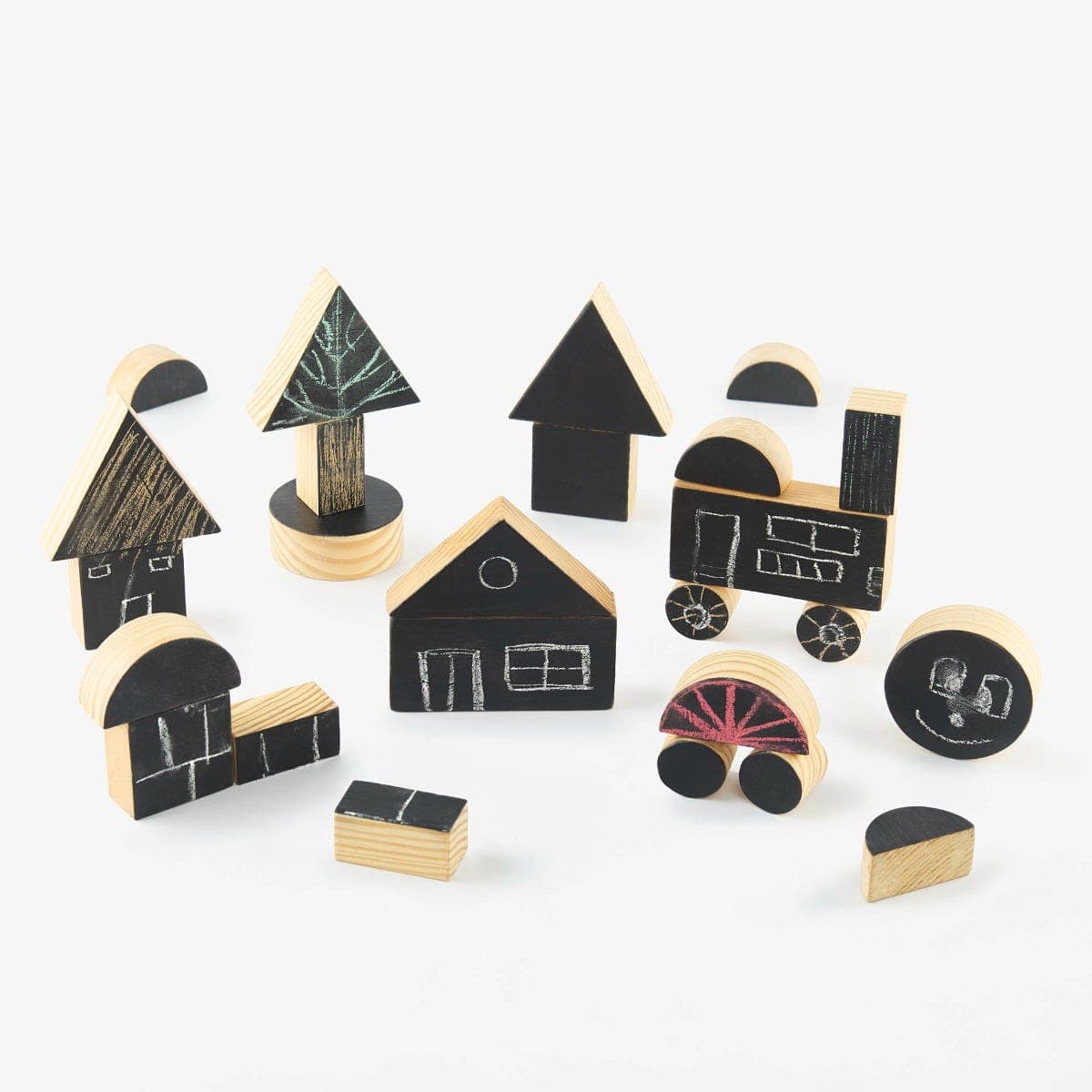 Imagination Play Wooden Slate Blocks