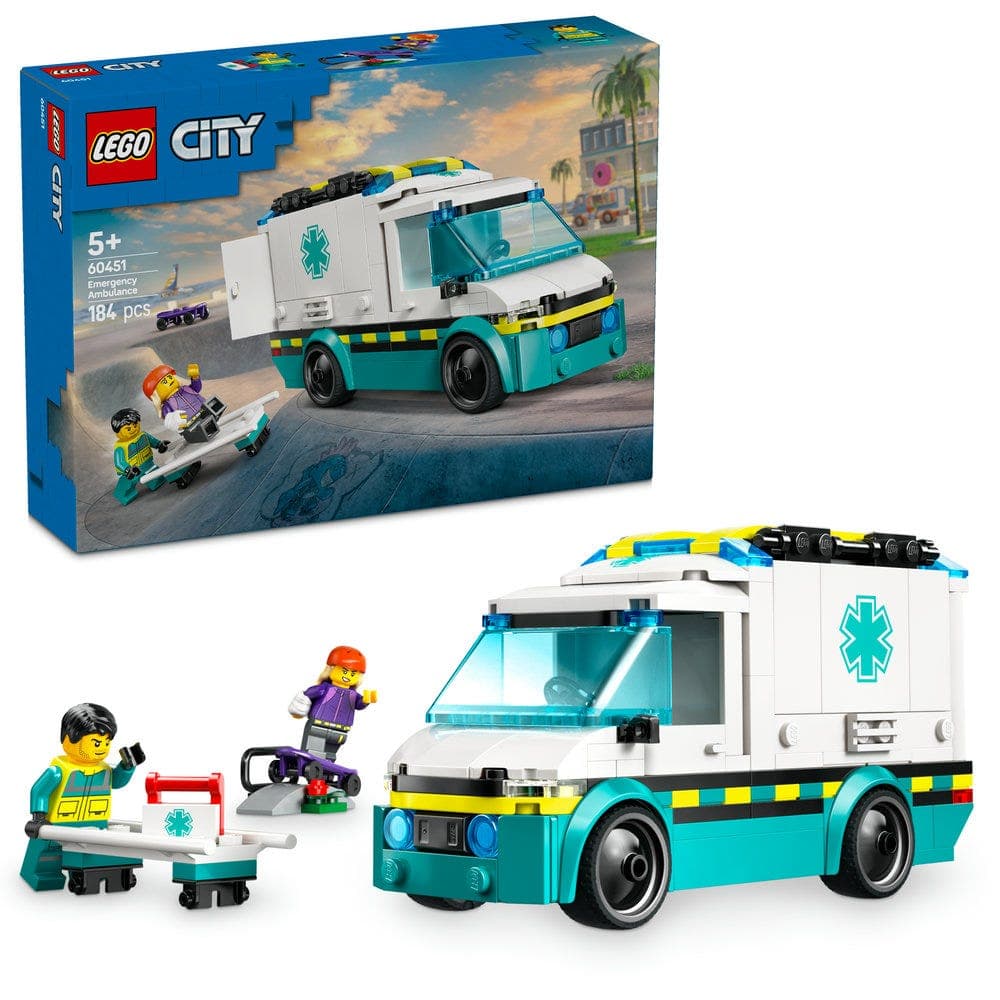 LEGO® City Emergency Ambulance Toy Set Minifigures 60451