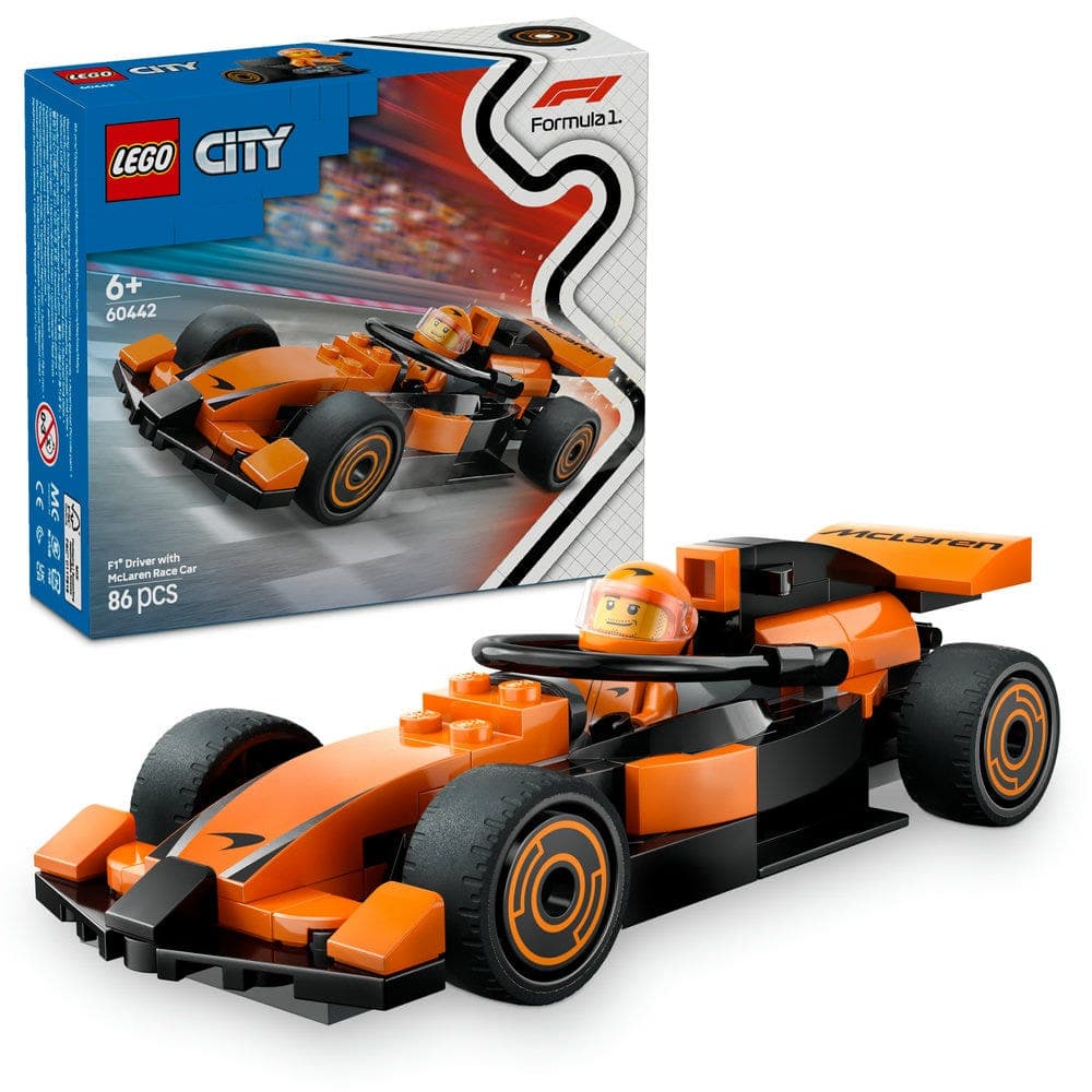 LEGO® City F1 Driver McLaren Race Car Toy Playset 60442