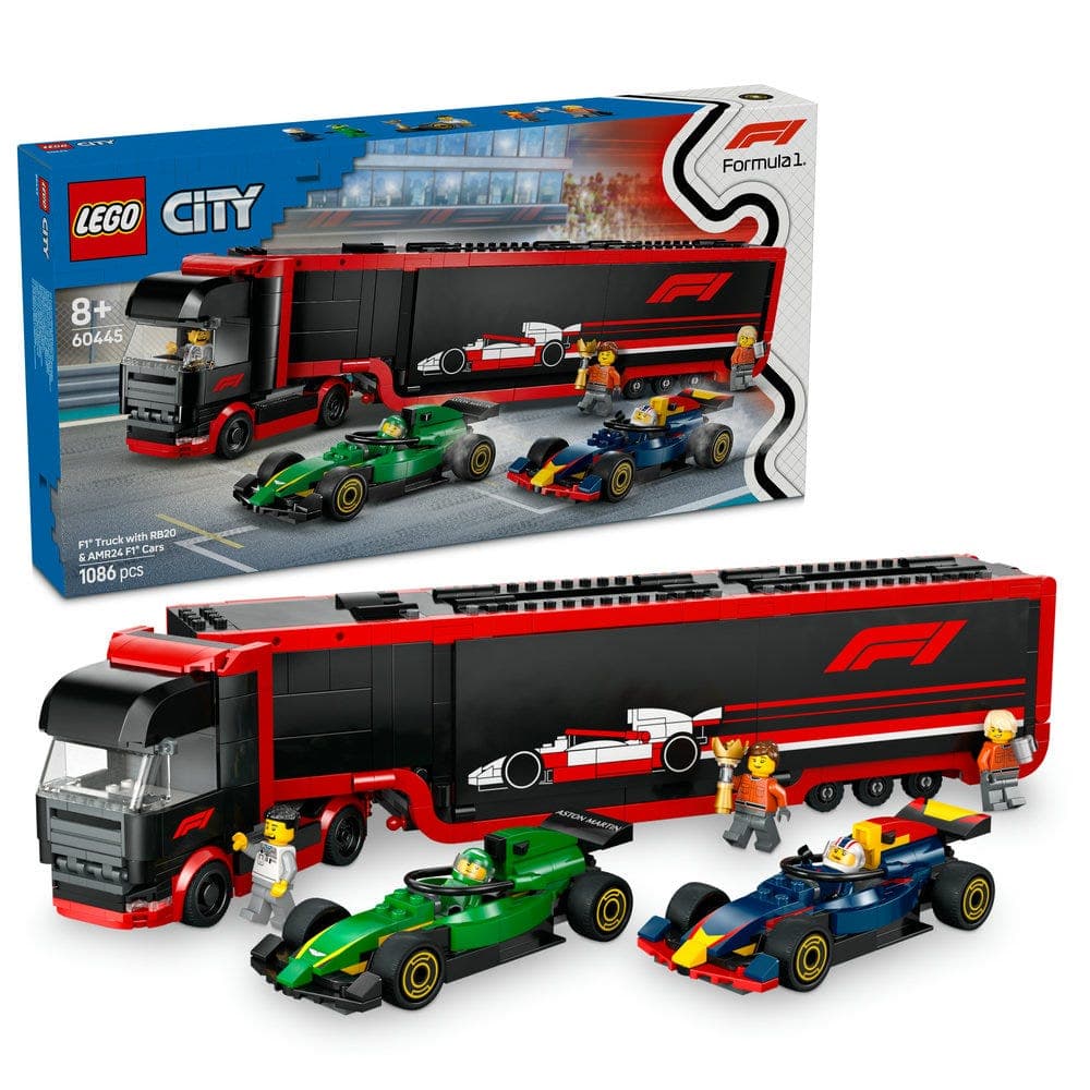 LEGO® City F1 Truck RB20 & AMR24 F1 Cars Playset 60445