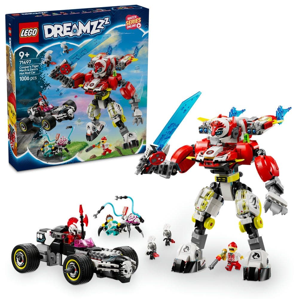 LEGO® DREAMZzz 2in1 Coopers Tiger Mech & Zeros Hot Rod Car 71497