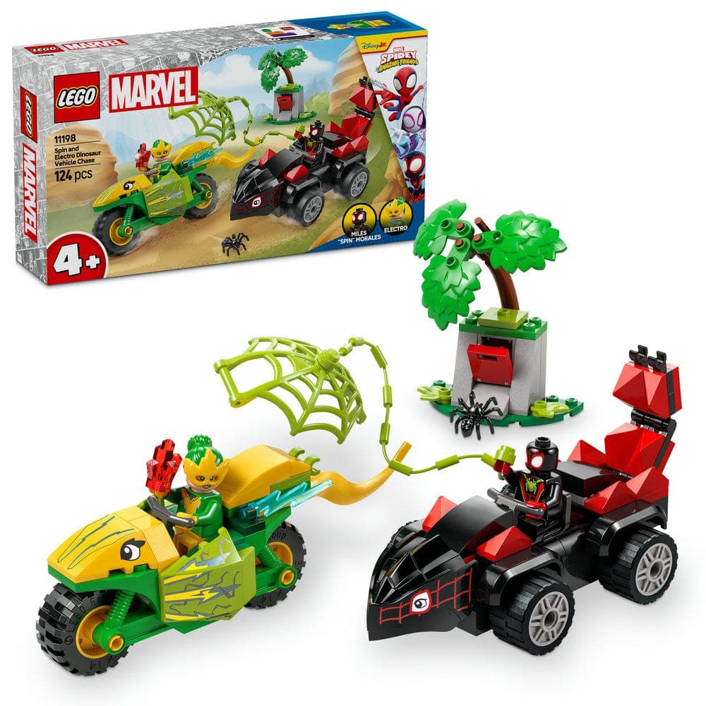LEGO® Marvel Spidey His Amazing Friends Spin Electro Dinosaur Vehicle Chase 11198