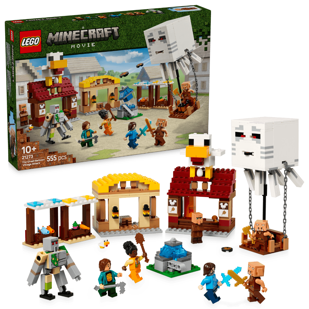 LEGO® Minecraft Ghast Balloon Village Attack Toy 21273