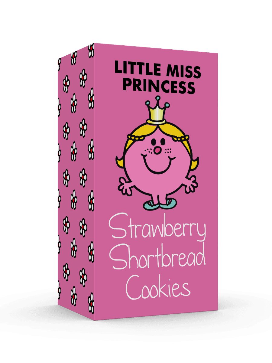 Little Miss Princess Strawberry Shortbread Cookies Carton