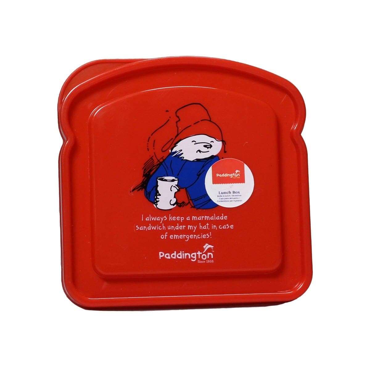 Plastic Lunch Box Paddington Bear