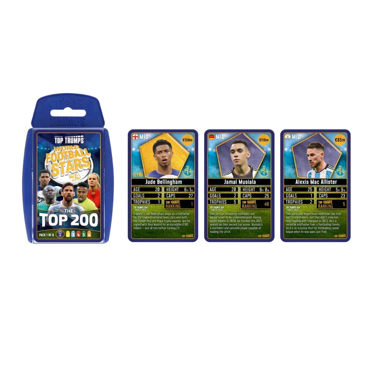 World Football Stars Top 200 Top Trumps Card Pack 1
