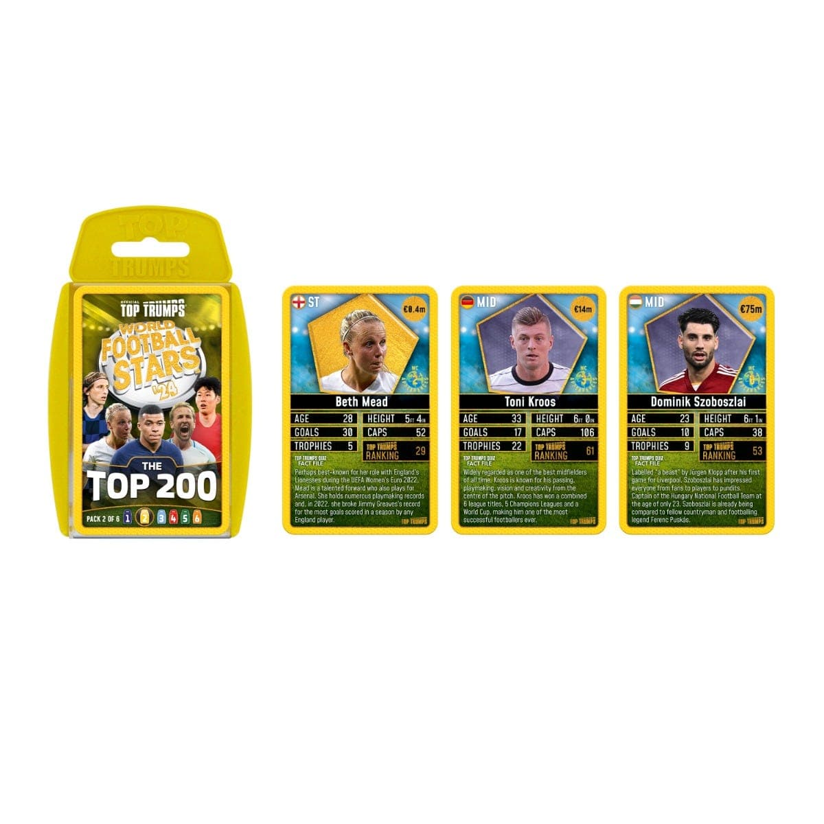 World Football Stars Top 200 Top Trumps Card Pack 2
