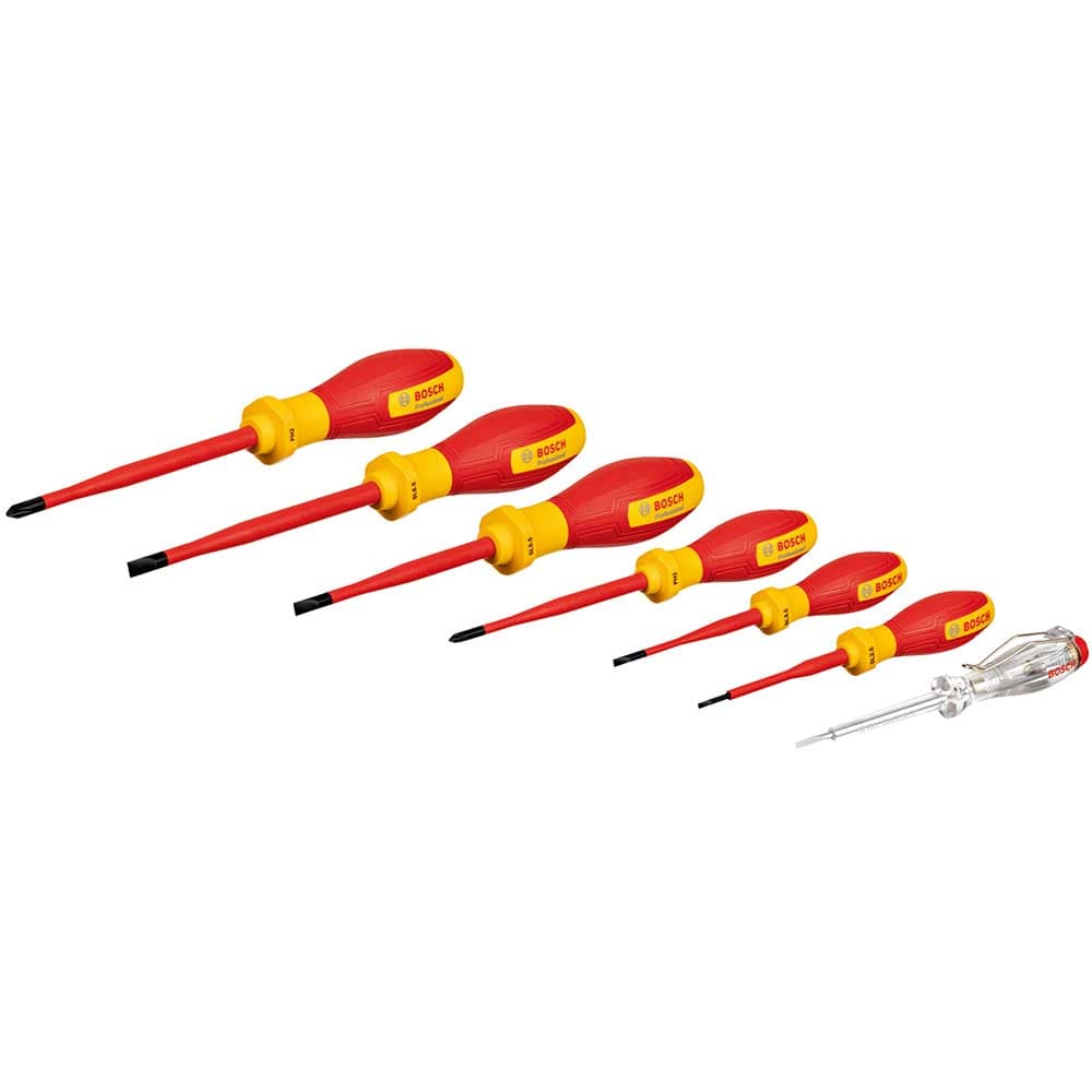 7 Piece VDE Insulated Slotted Phillips Screwdriver Set
