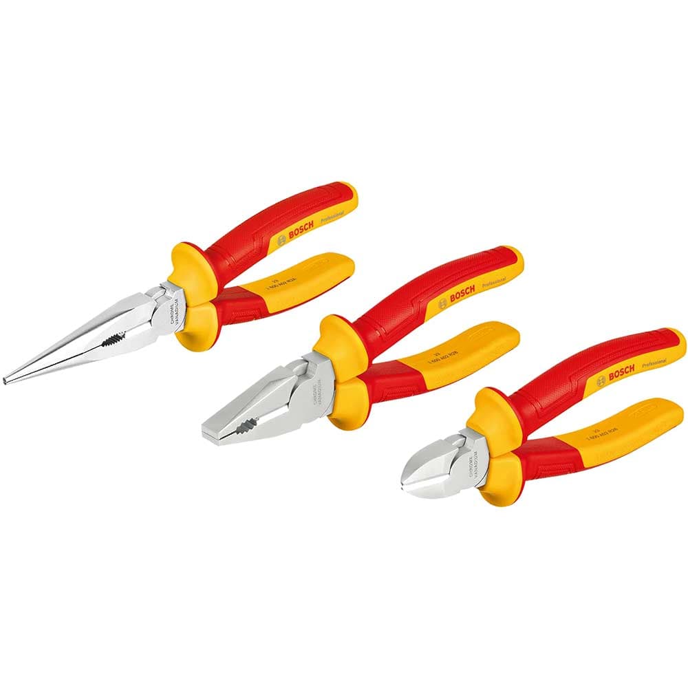 3 Piece VDE Insulated Plier Set