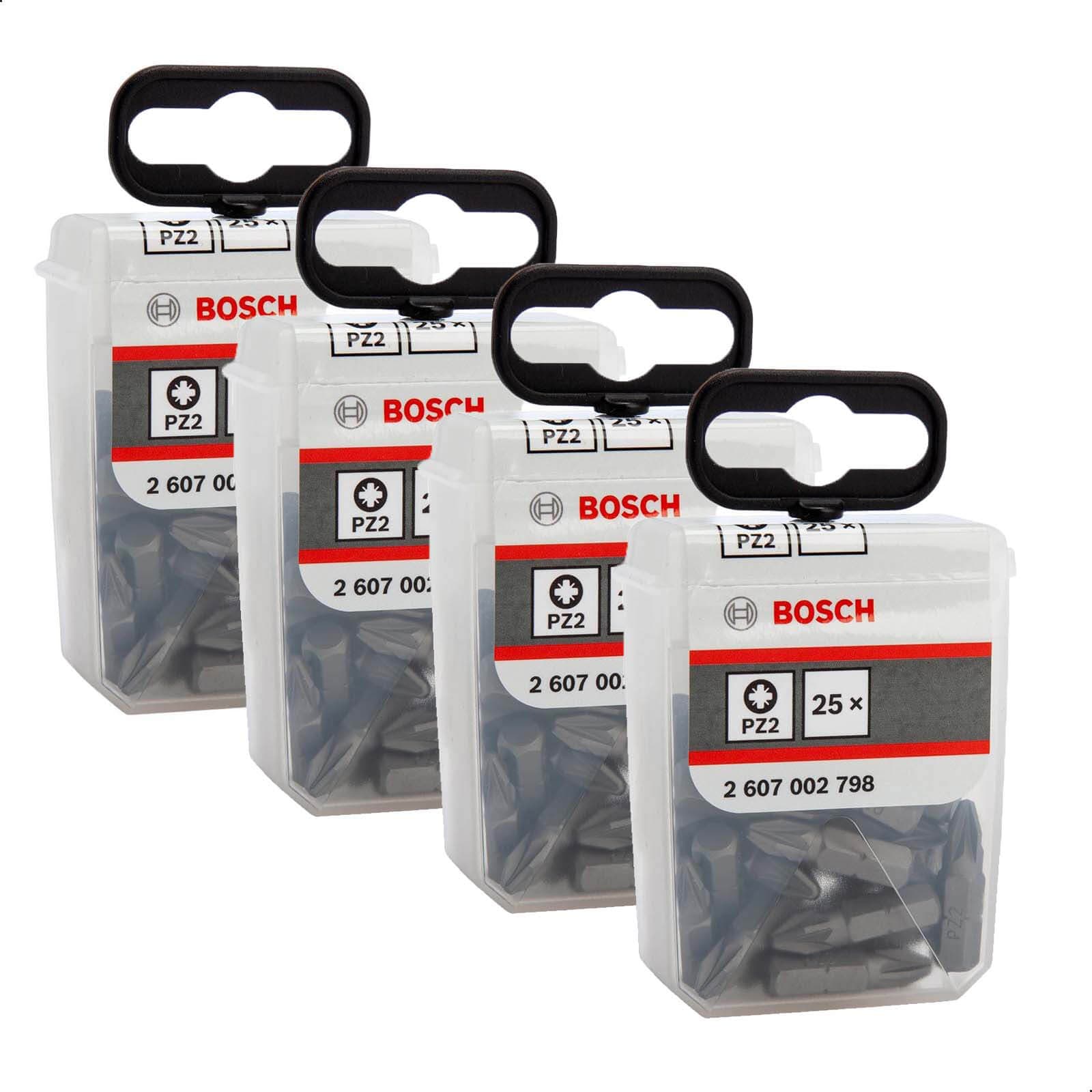 Expert 100 Piece Tic Tac Box Extra Hard Pozi Screwdriver Bit Set PZ2 25mm Pack 100