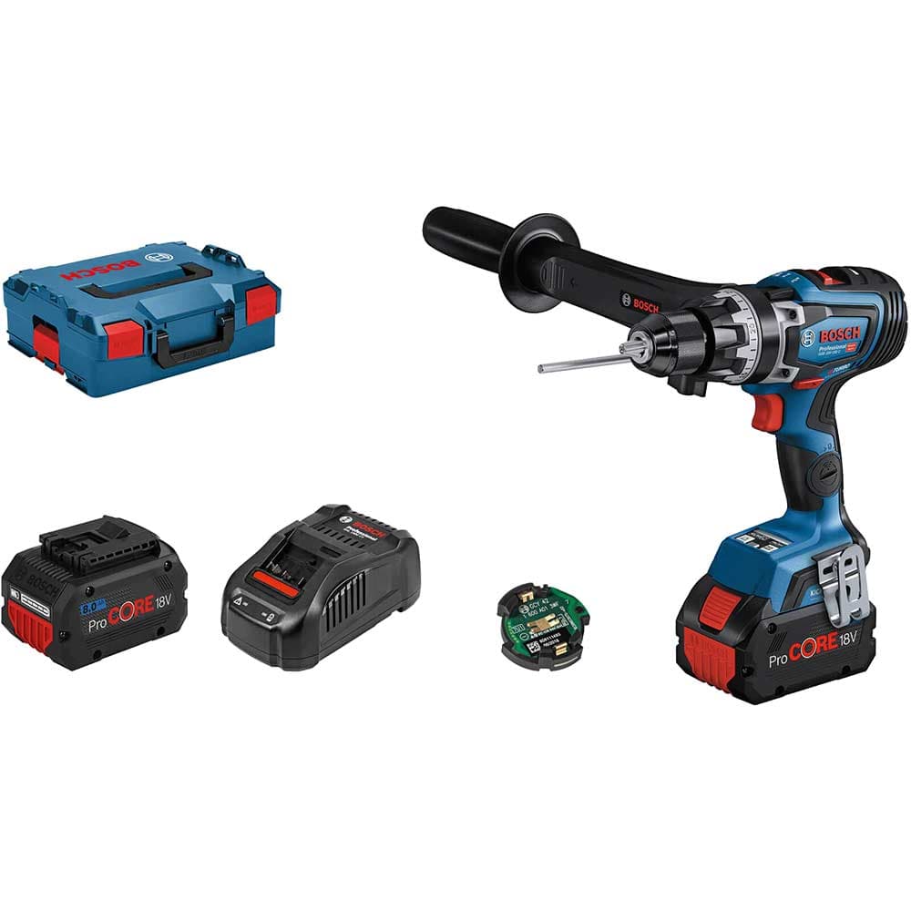 GSB 18V 150 C BITURBO 18v Cordless High Torque Combi Drill 2 x 8ah Li ion ProCore Battery Charger Case