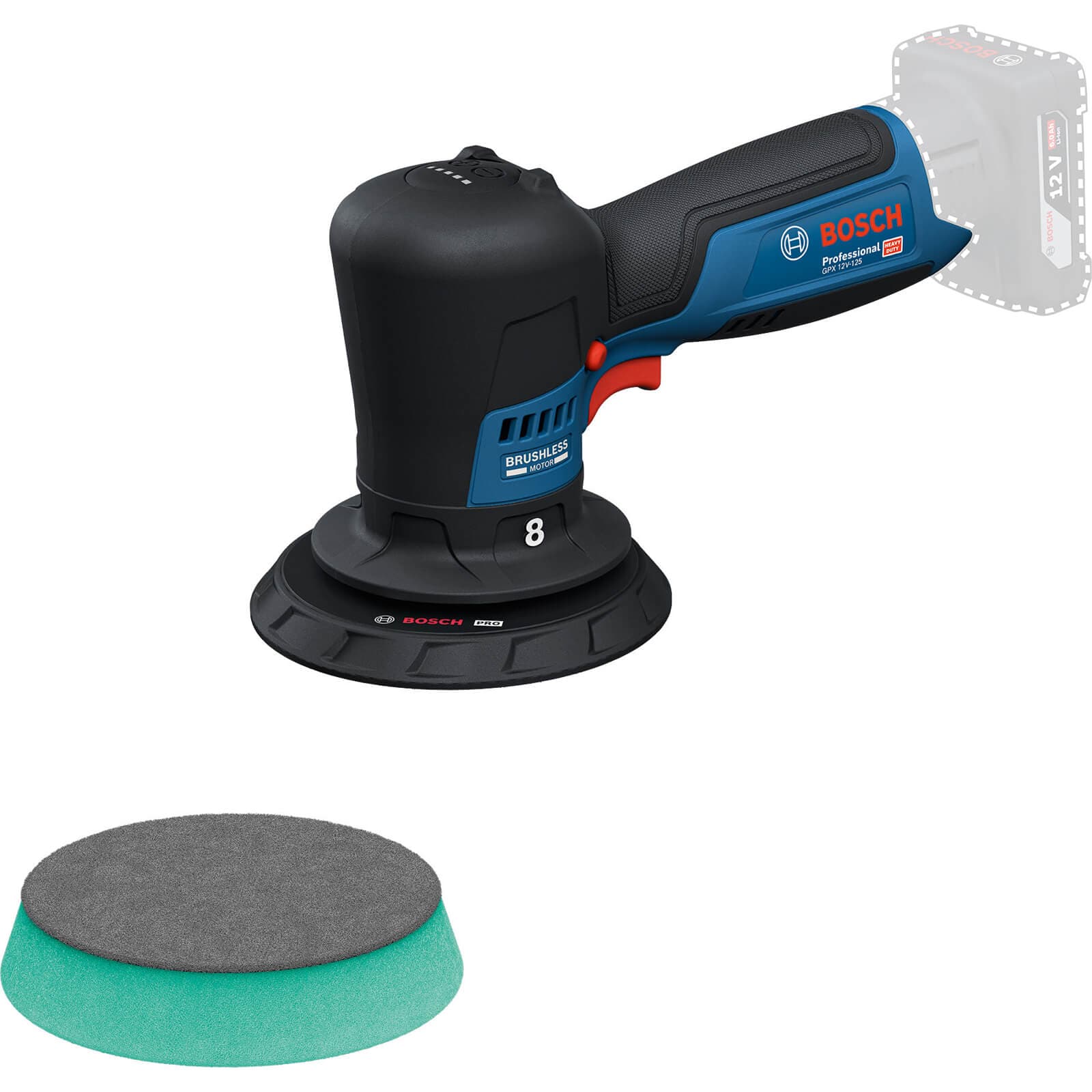 GPX 12V 125 12v Cordless Spot Repair Polisher 125mm No Batteries No Charger No Case